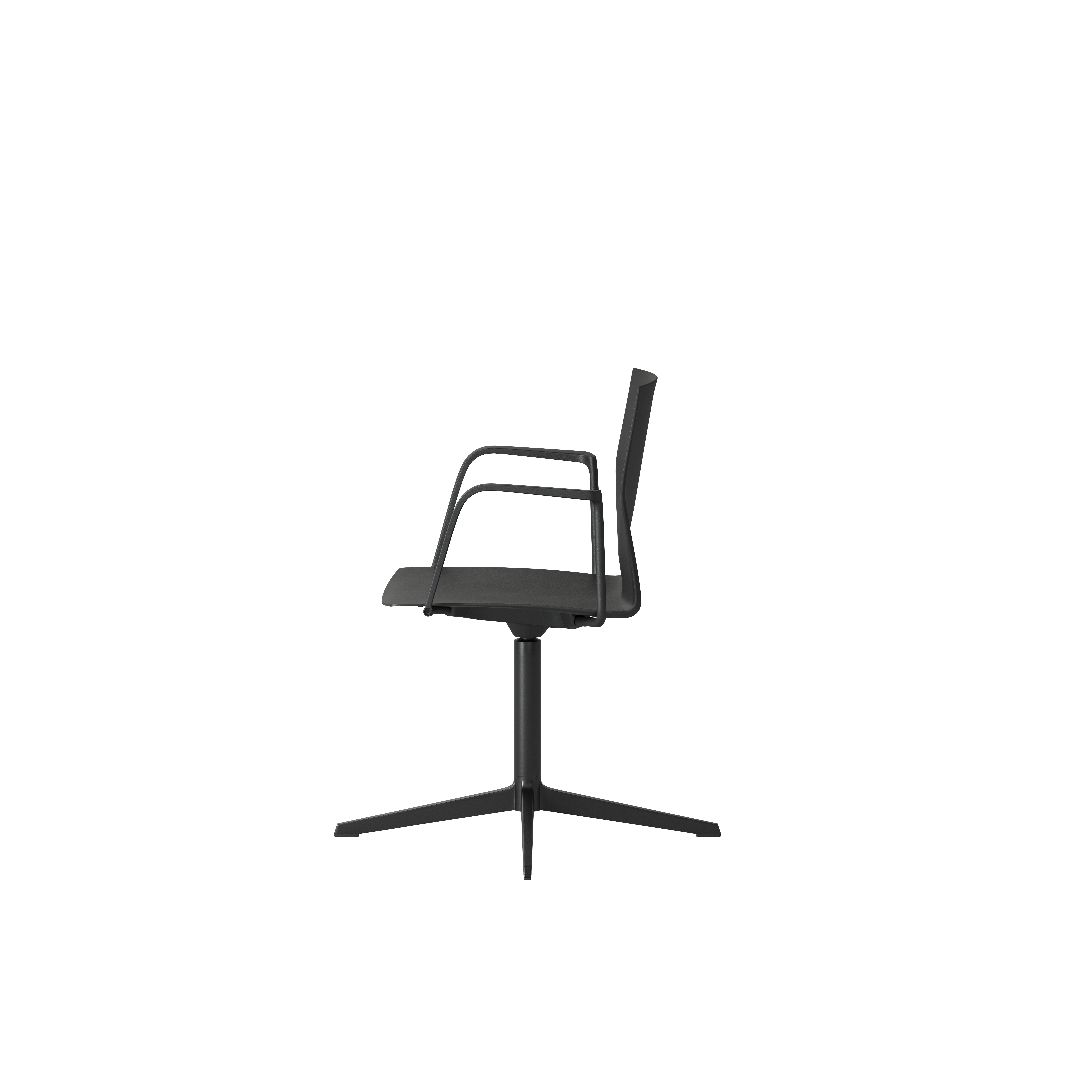OCEE&FOUR – Chairs – FourCast 2 Evo – Plastic shell - Loop Armrest - Swivel - Packshot Image 1