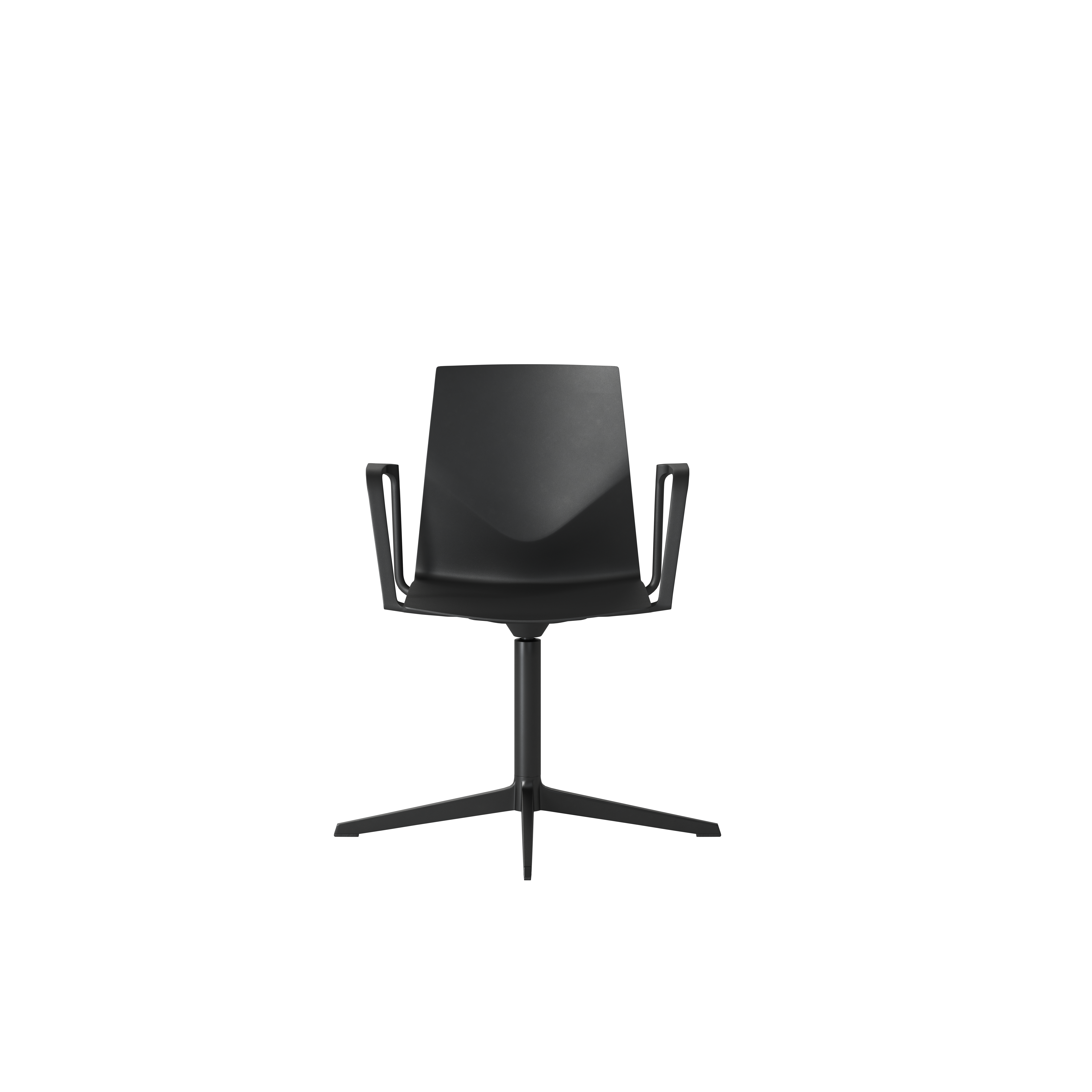 OCEE&FOUR – Chairs – FourCast 2 Evo – Plastic shell - Loop Armrest - Swivel - Packshot Image 2