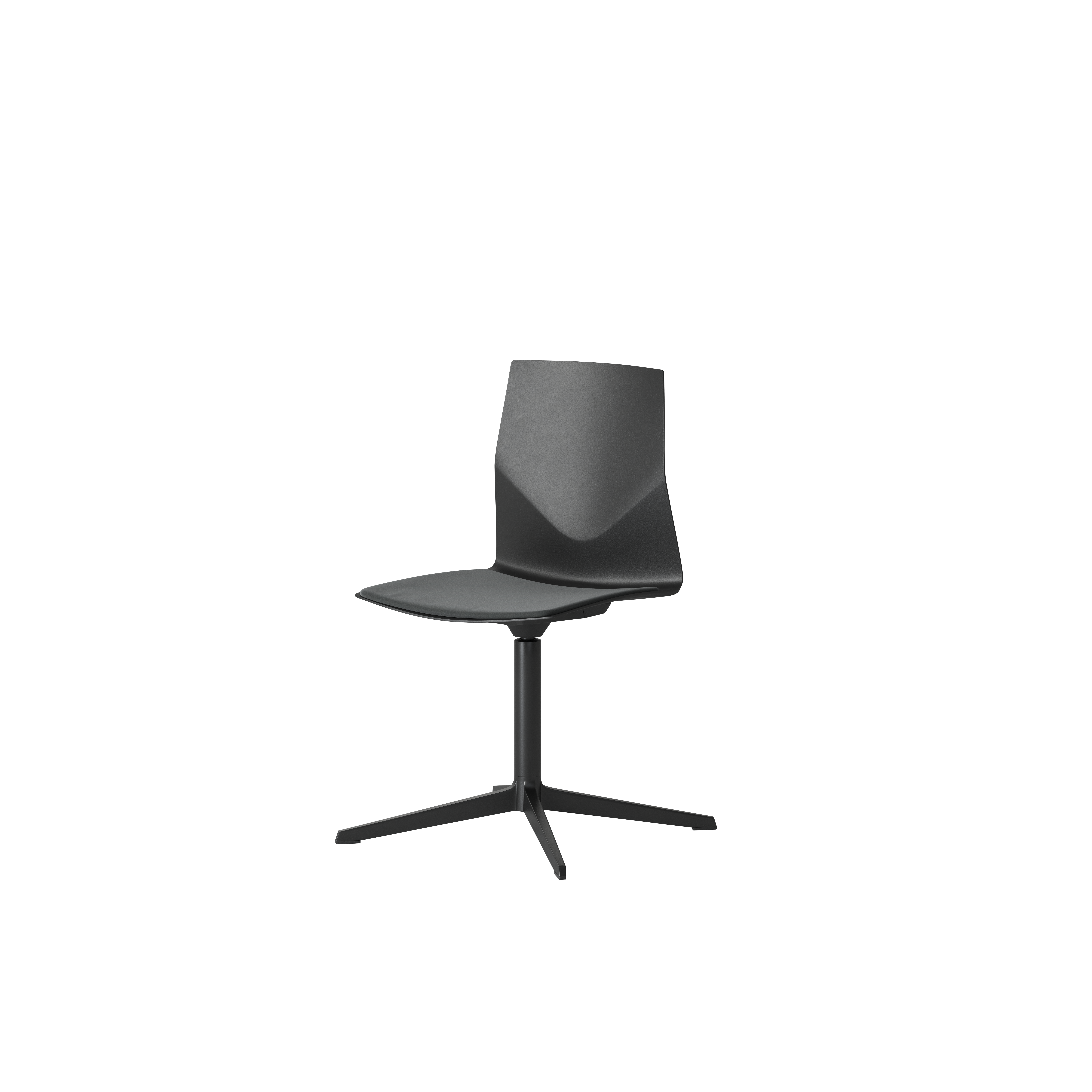 OCEE&FOUR – Chairs – FourCast 2 Evo – Plastic shell - Seat Pad - Aluminium Frame - Swivel Frame - Packshot Image 1