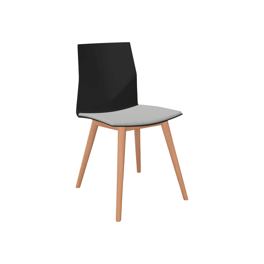 Designer office chair | FourCast 2 4 Wooden Legs