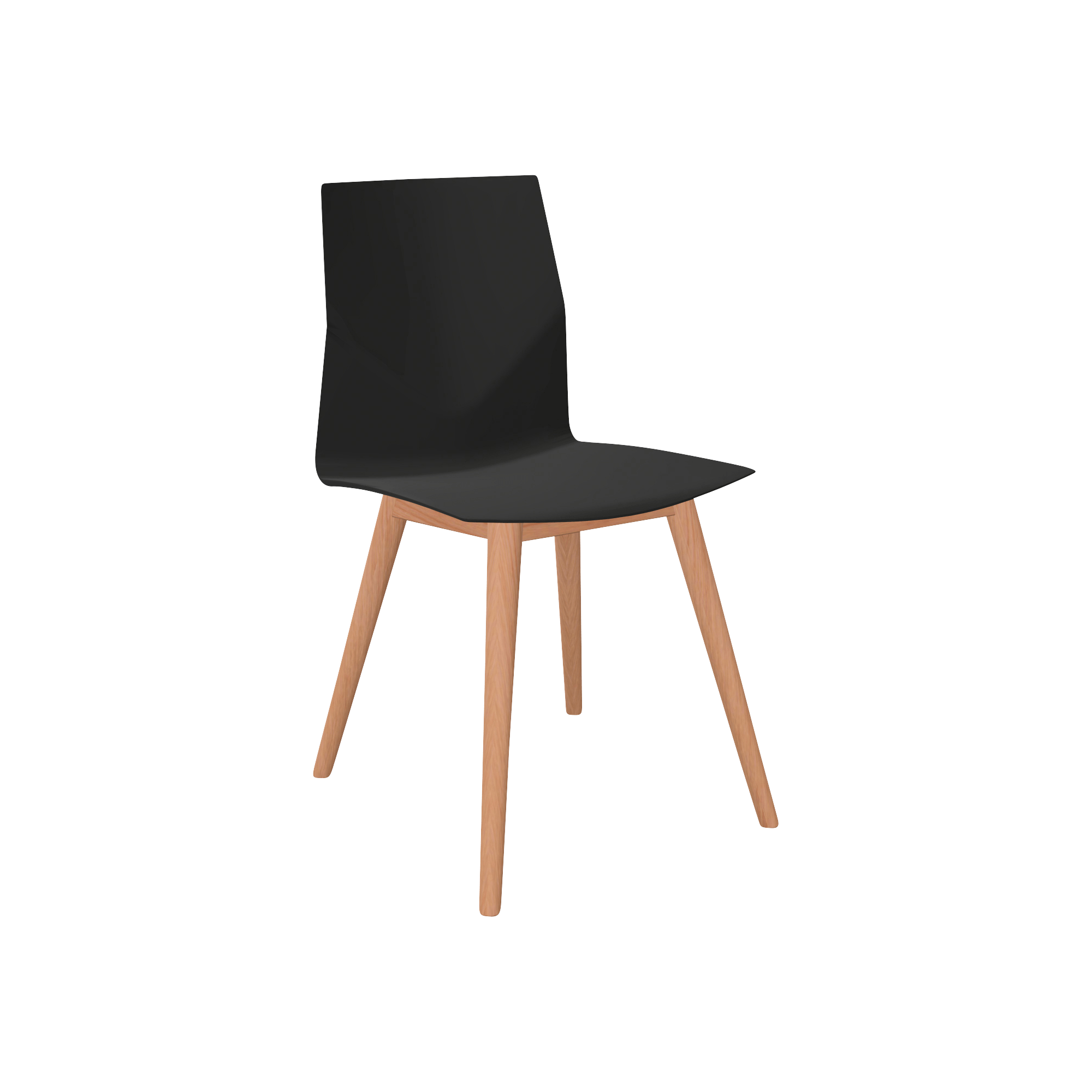 black chair with wooden legs
