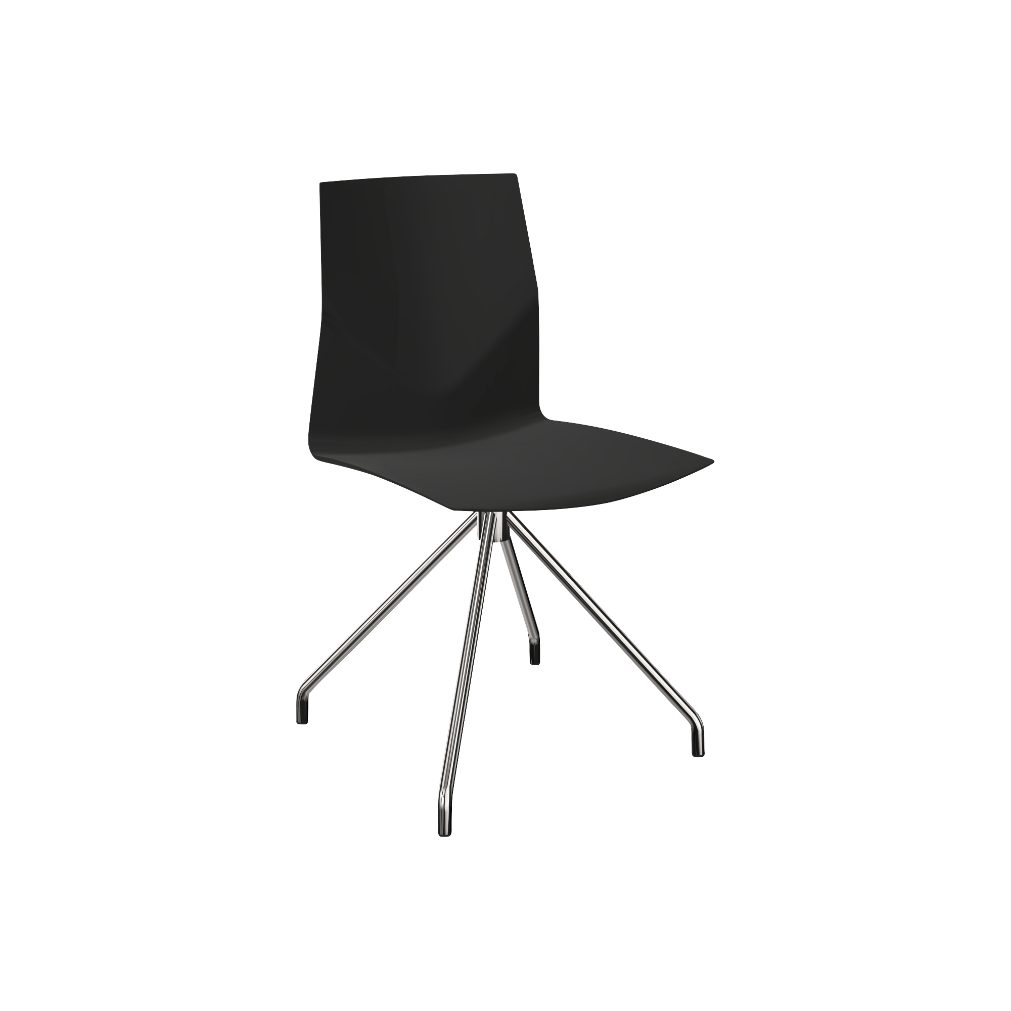 Black seat with chrome leg