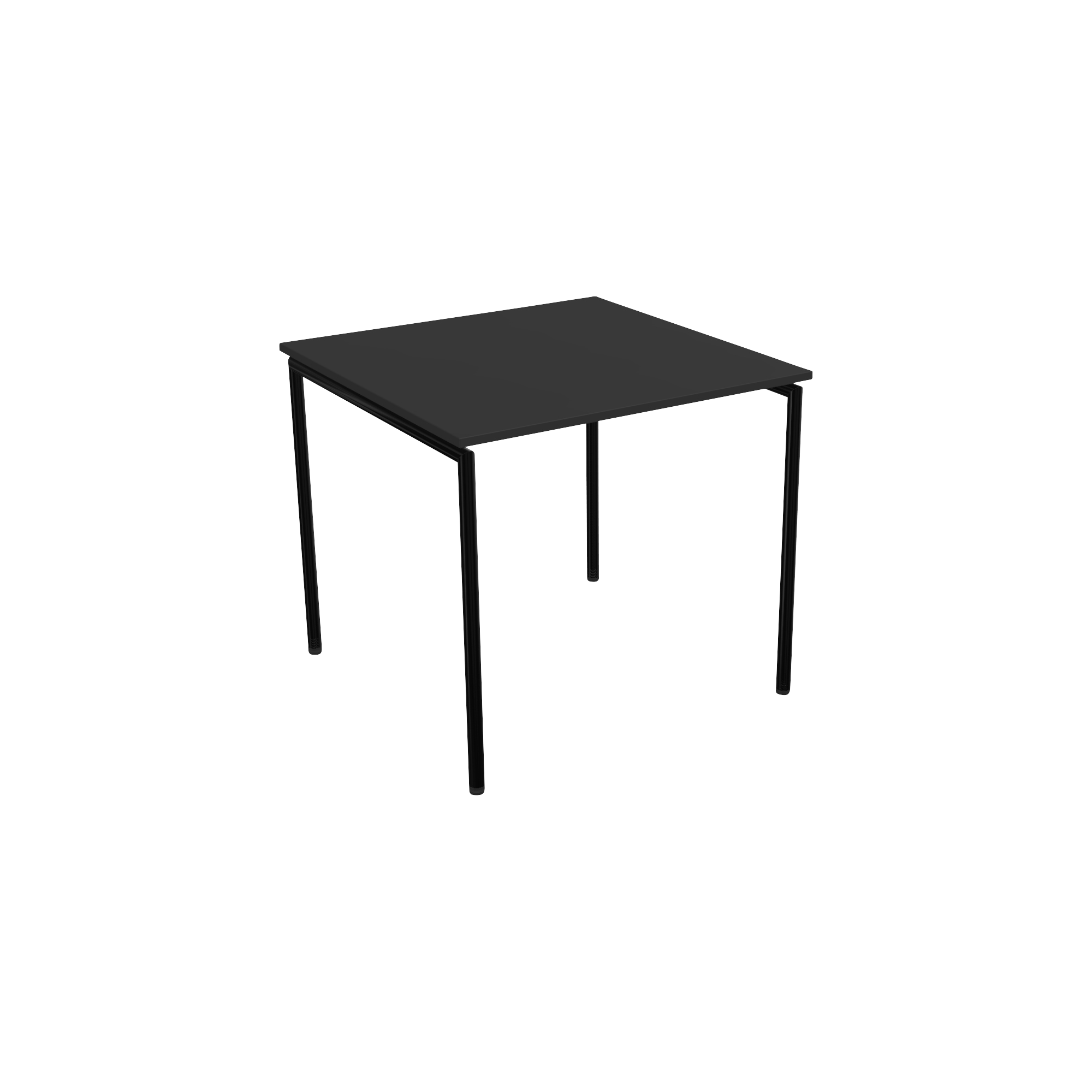 square table with 4 black legs