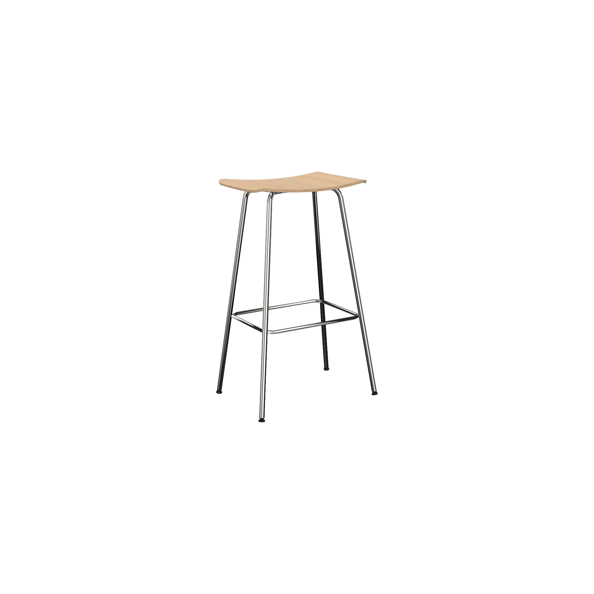 counter height stool with wooden seat and metal legs