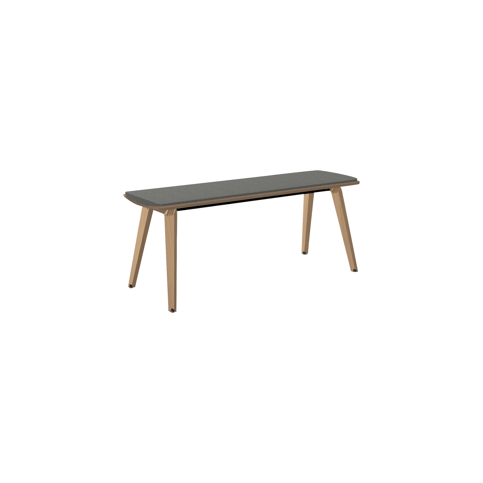 office bench with wooden legs