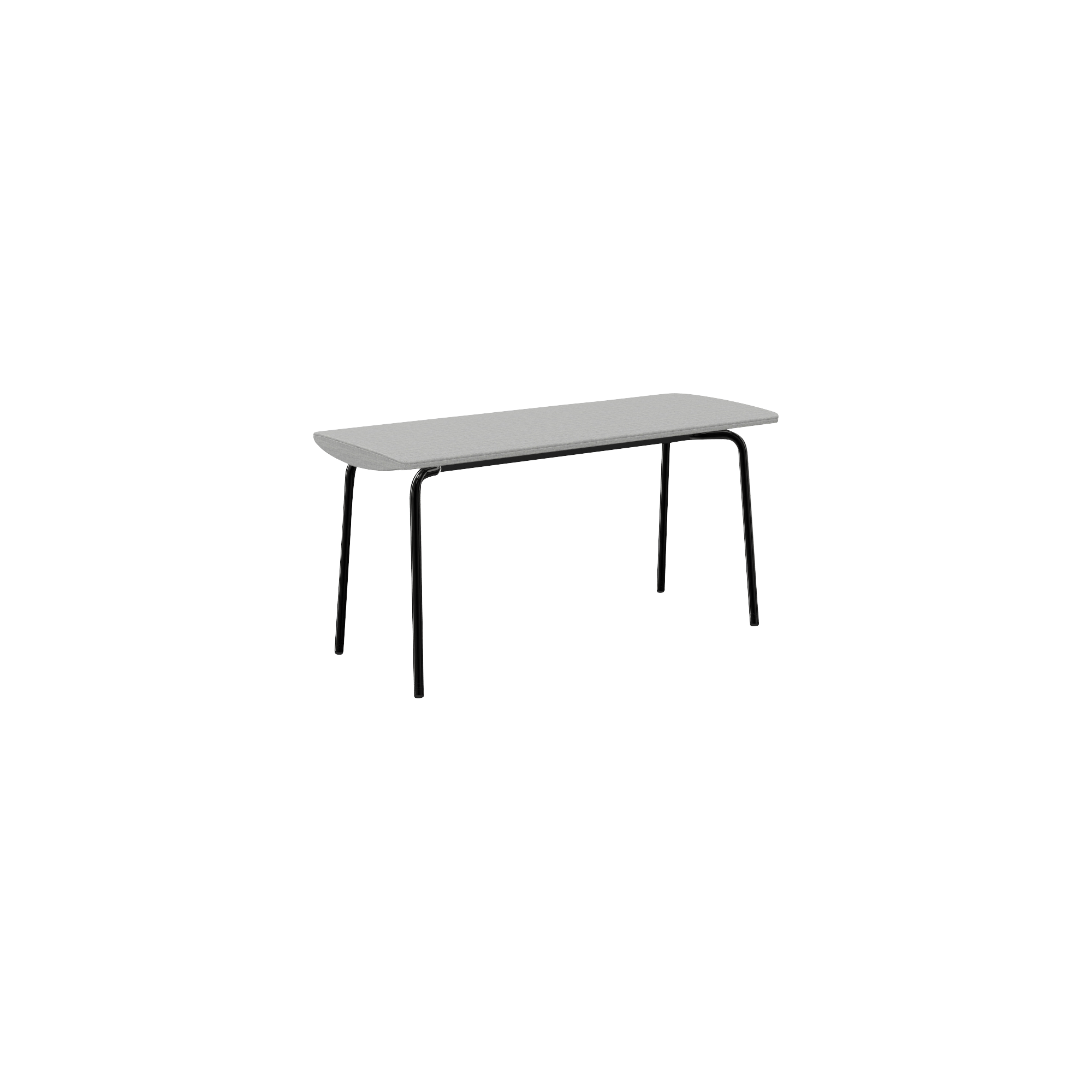 office bench with black metal legs