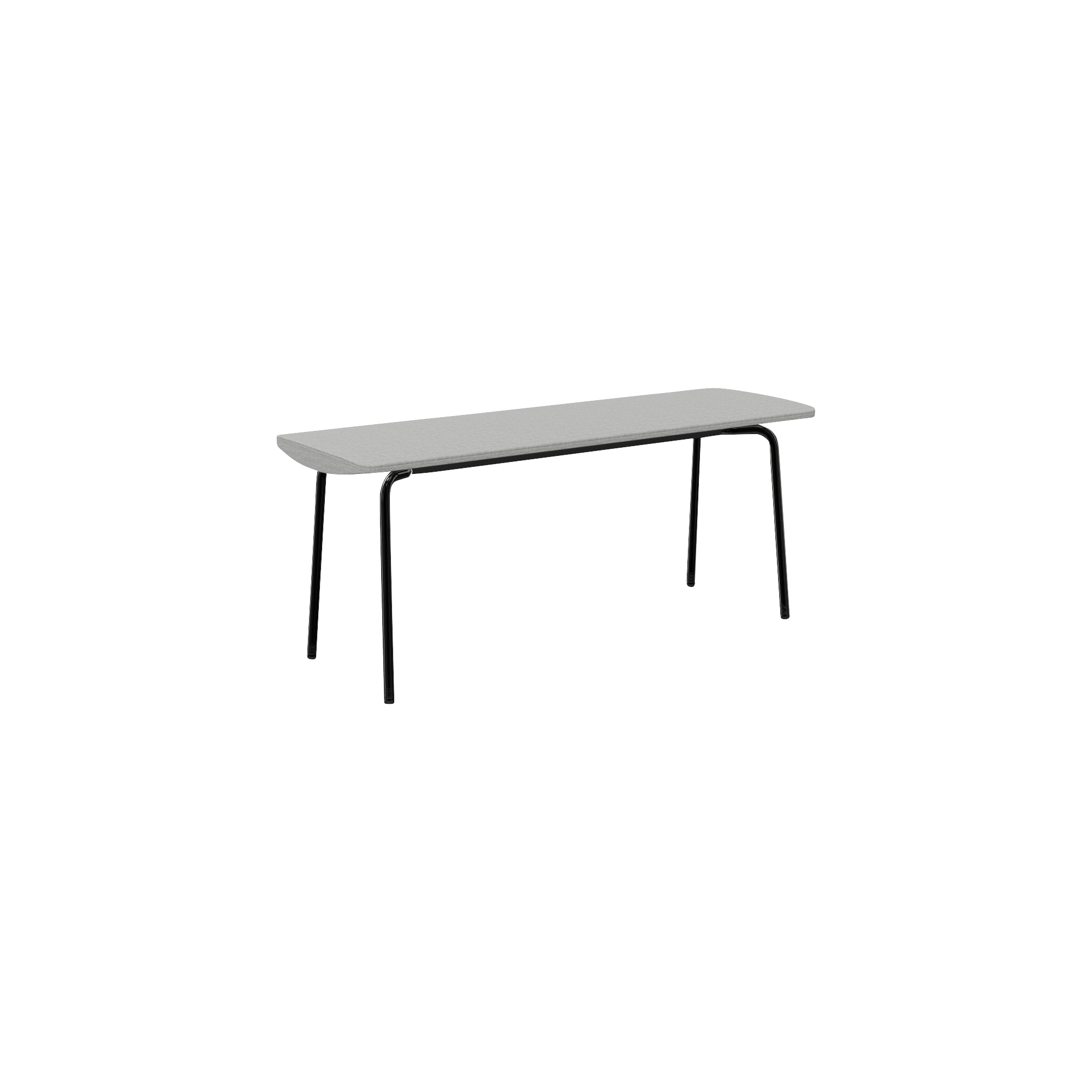 office bench with black metal legs