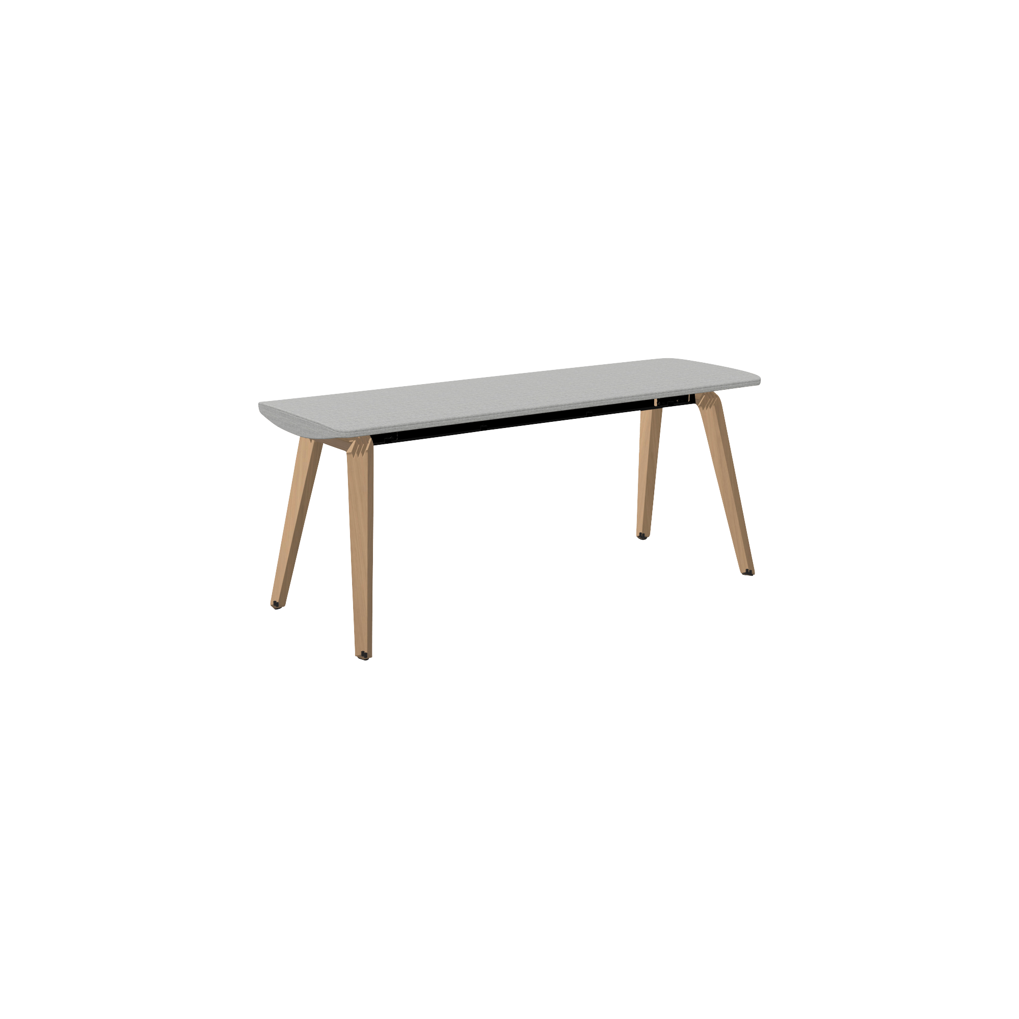 office bench with wooden legs