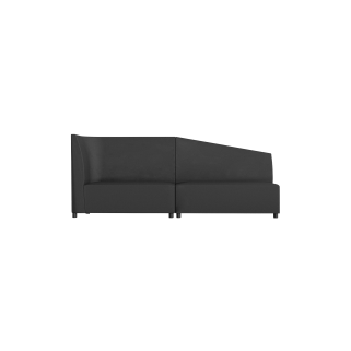 A black modular office sofa