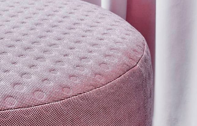 Detail of pink upholstery