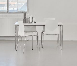 White canteen furniture and chairs