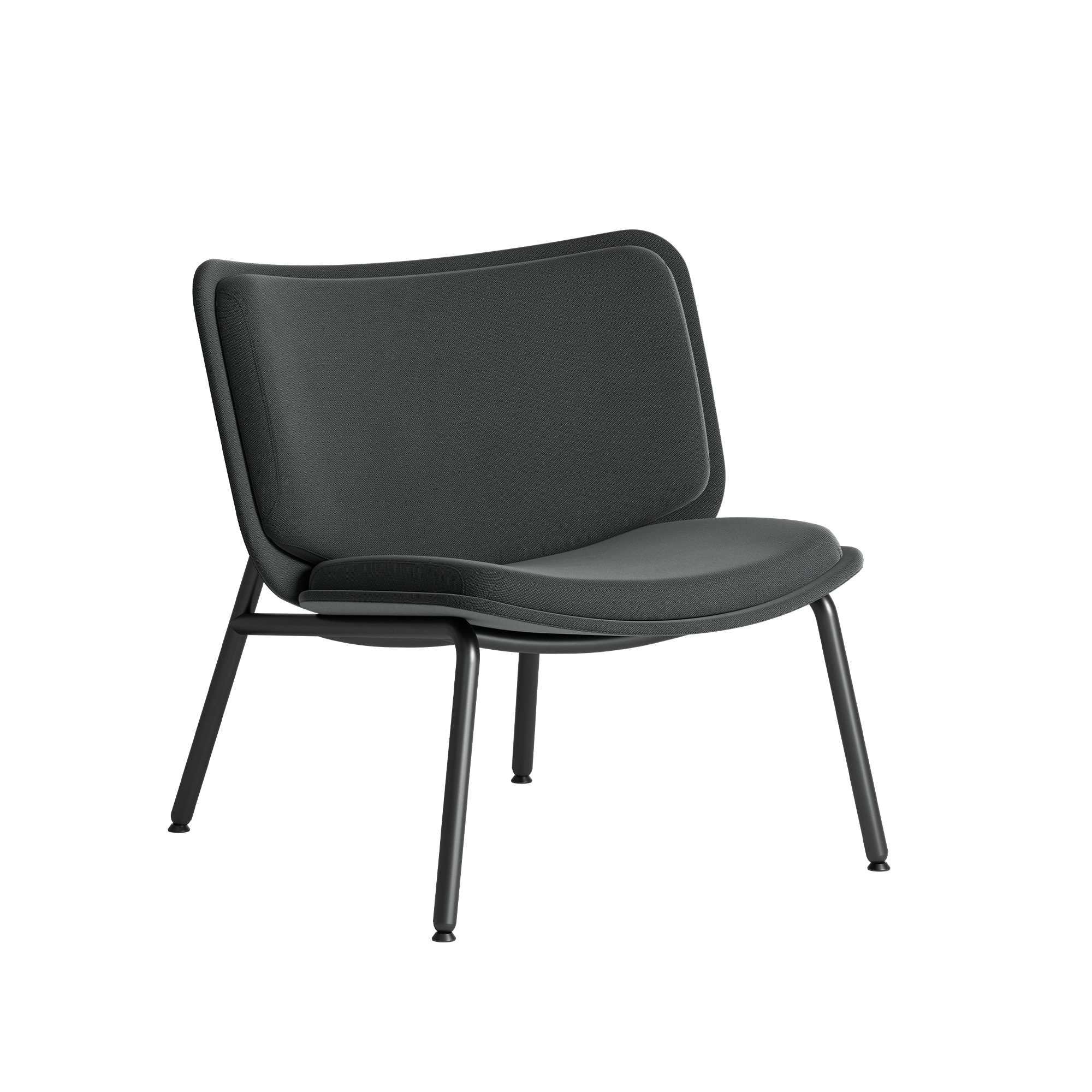A black lounge chair