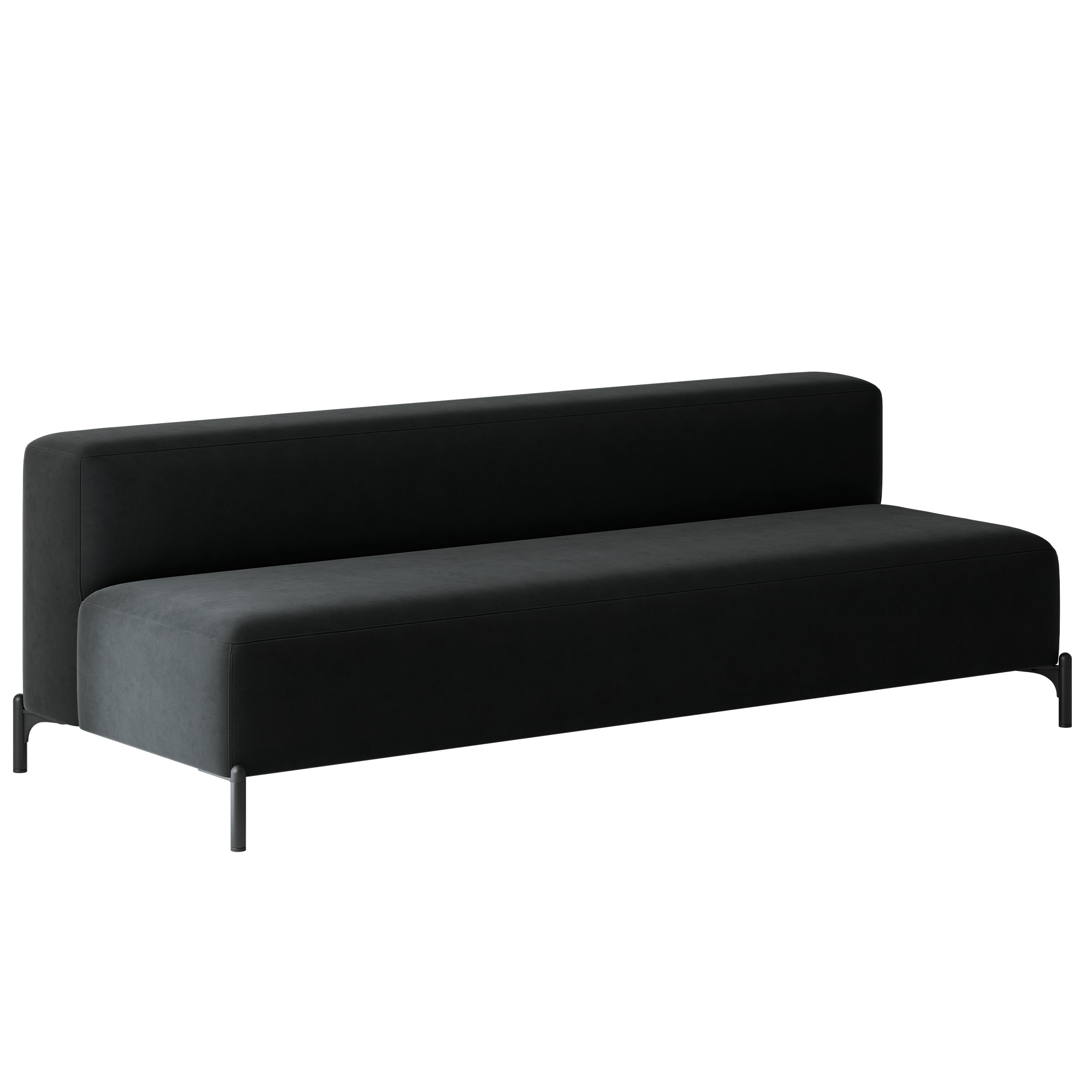 black long office sofa