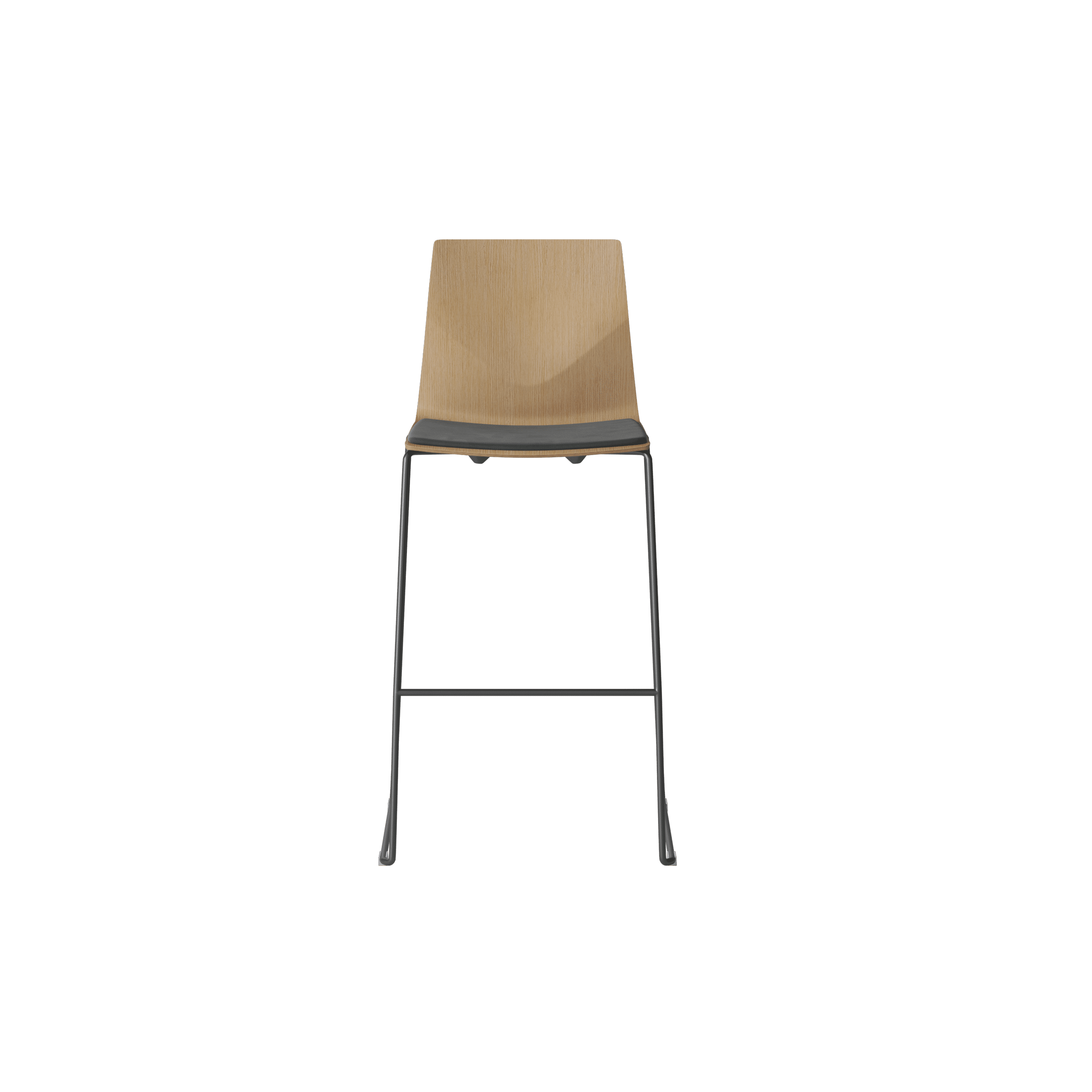 OCEE_FOUR – Chairs – FourCast 2 High – Plastic shell - Seat Pad - Veneer - Packshot Image 3