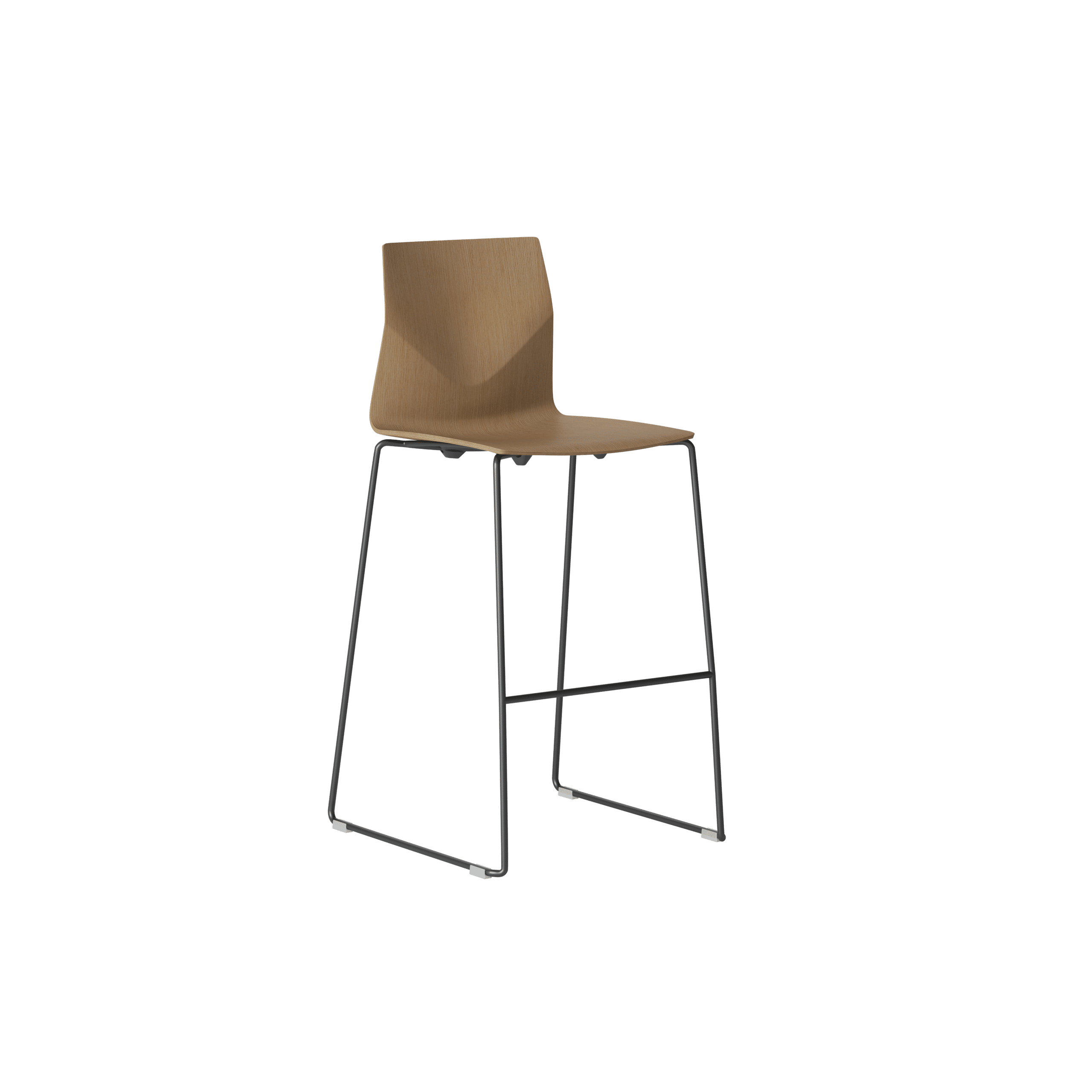 OCEE_FOUR – Chairs – FourCast 2 High – Plastic shell - Veneer - Packshot Image 3