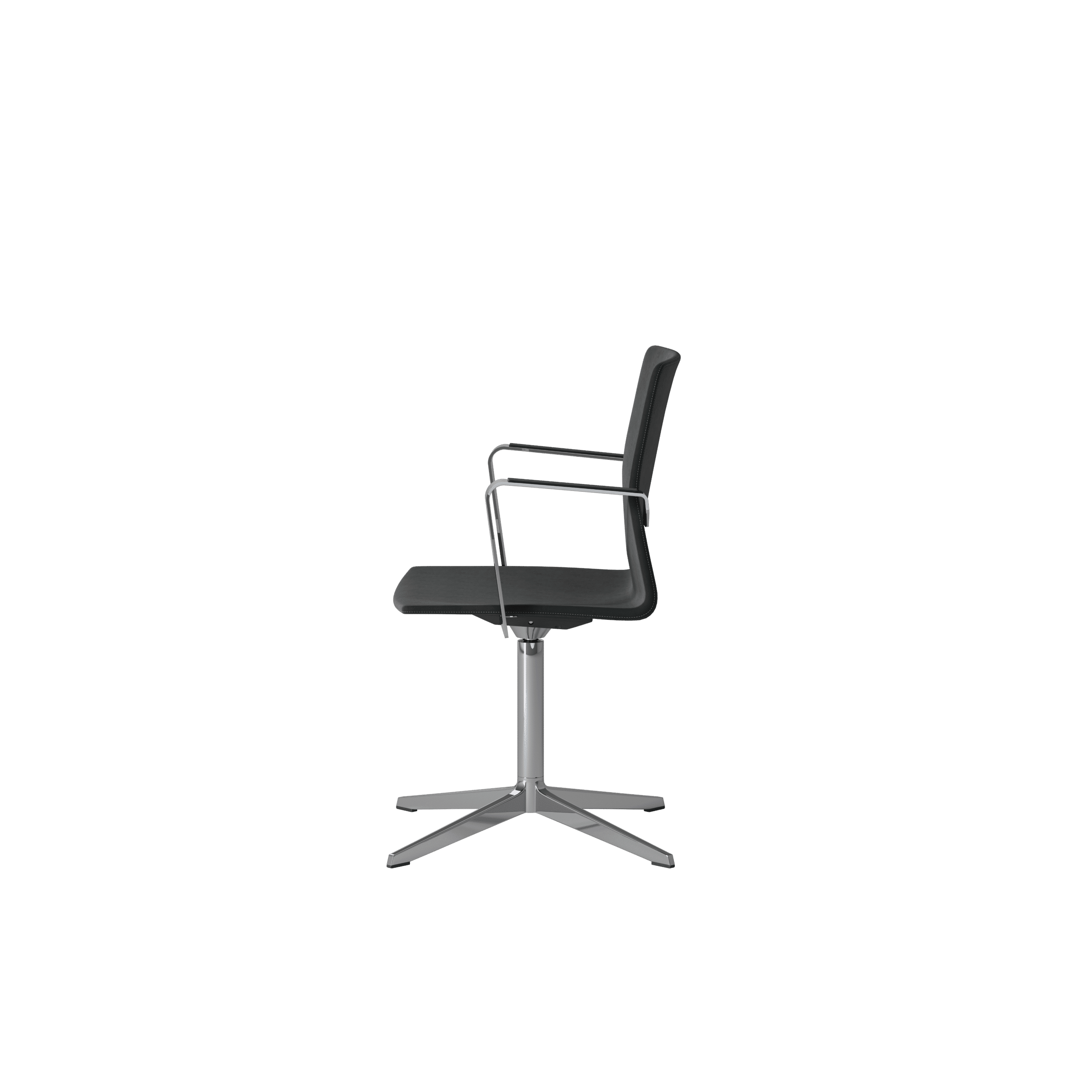 OCEE_FOUR – Chairs – FourCast 2 XL_XL Plus – Leather armpad - Plastic shell - Fully Upholstered - Aluminium Frame - Swivel Frame - Packshot Image 3