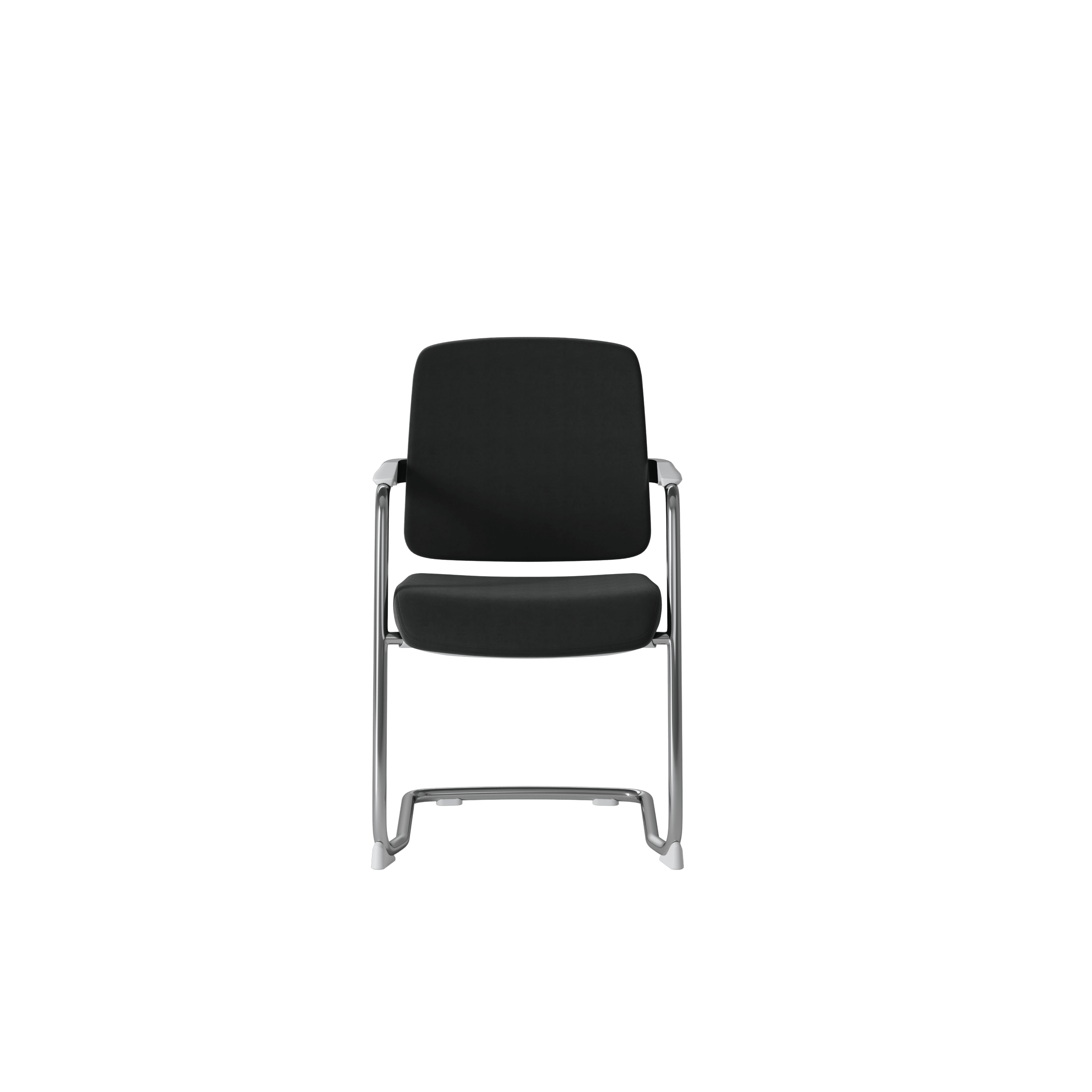 OCEE DESIGN - abup3W - Upholstered white cantilever chair 1