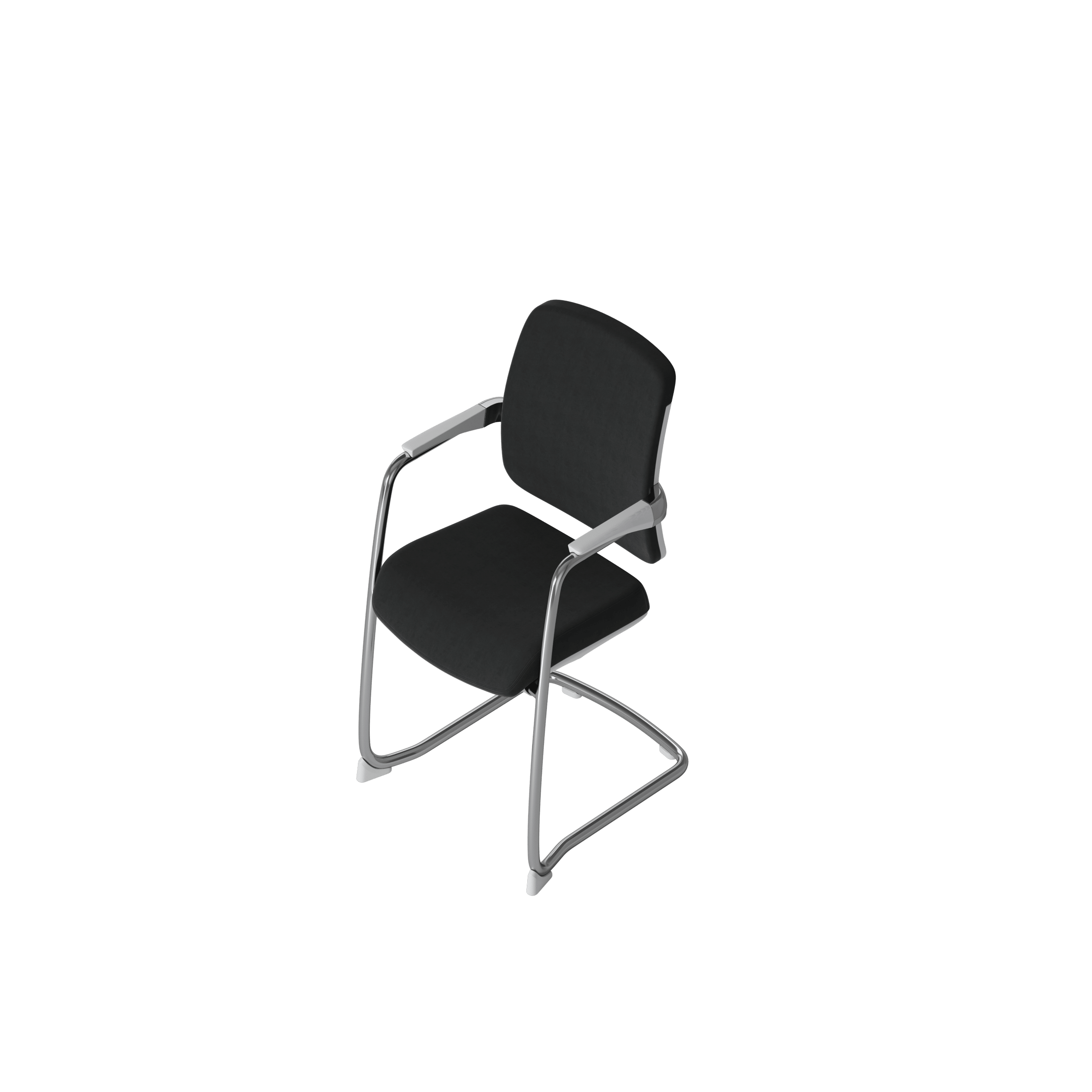 OCEE DESIGN - abup3W - Upholstered white cantilever chair 5