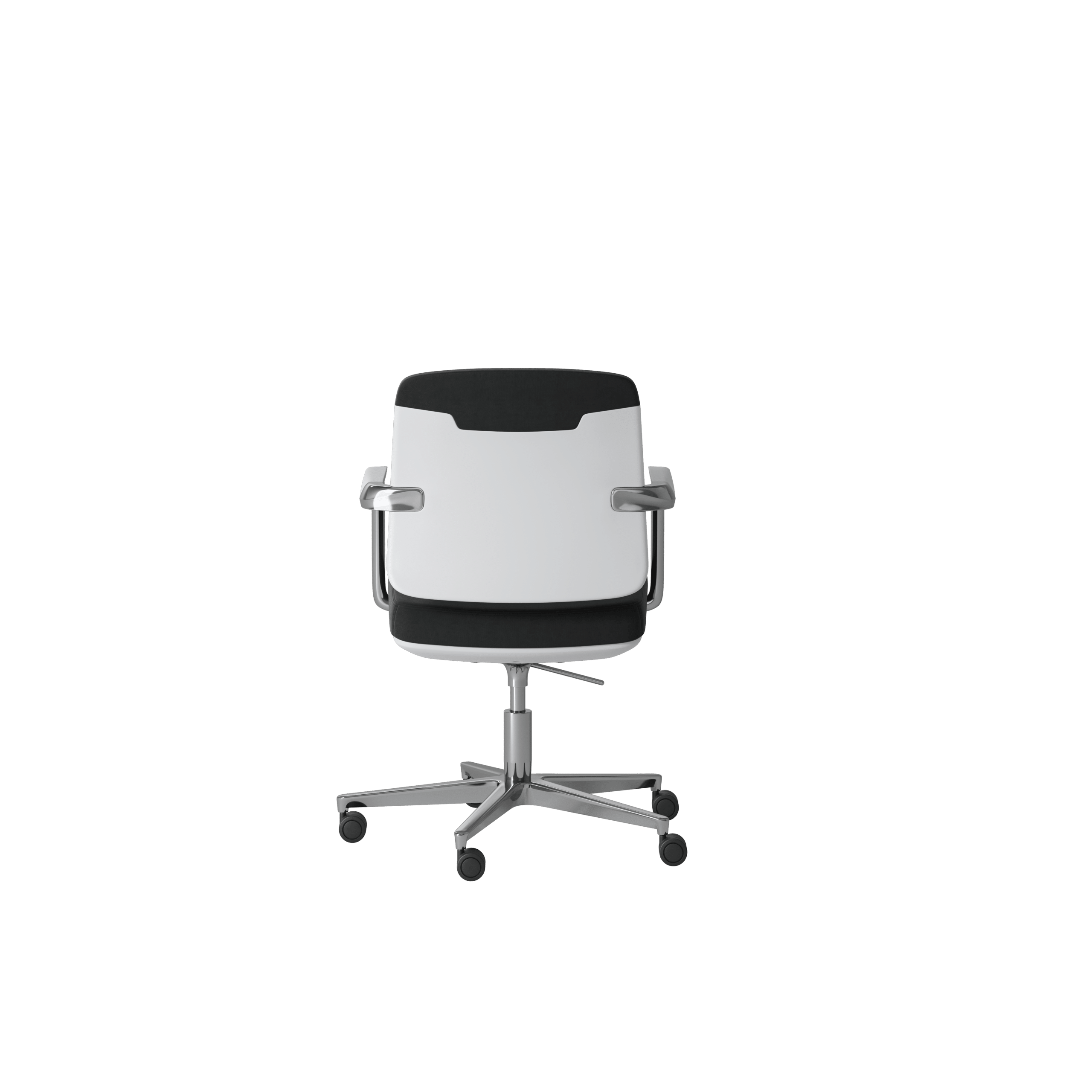 OCEE DESIGN - abup5w - Upholstered white 5 star base with castors chair 4