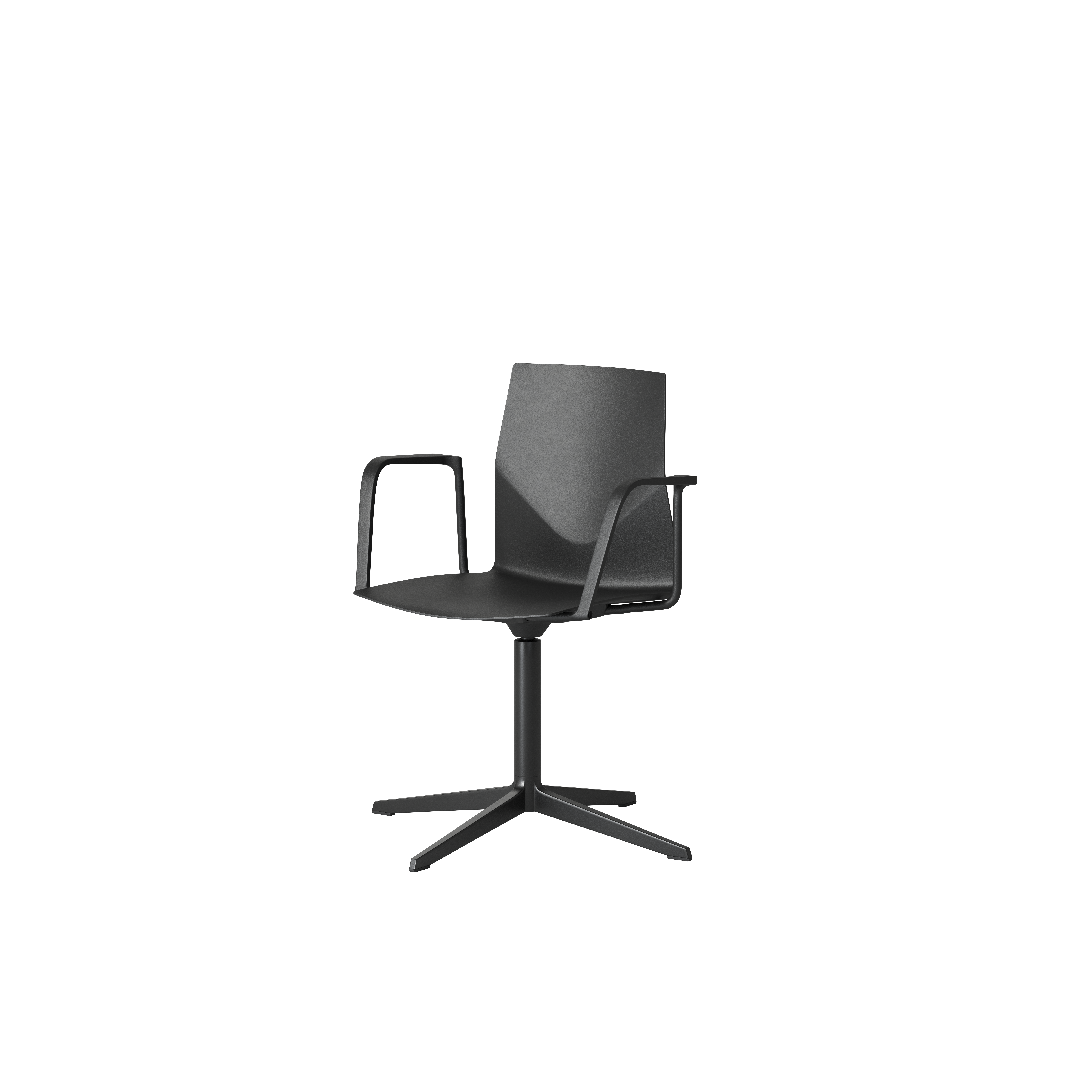 OCEE&FOUR – Chairs – FourCast 2 Evo – Plastic shell - Loop Armrest - Swivel - Packshot Image 5
