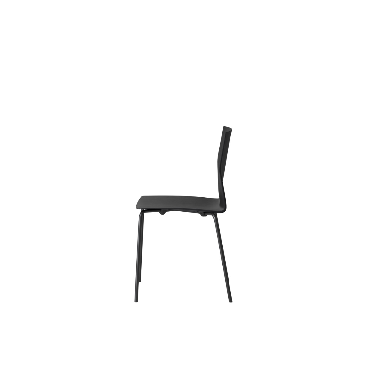 OCEE&FOUR – Chairs – FourCast 2 Four – Black Veneer Shell - Packshot Image 2 Large