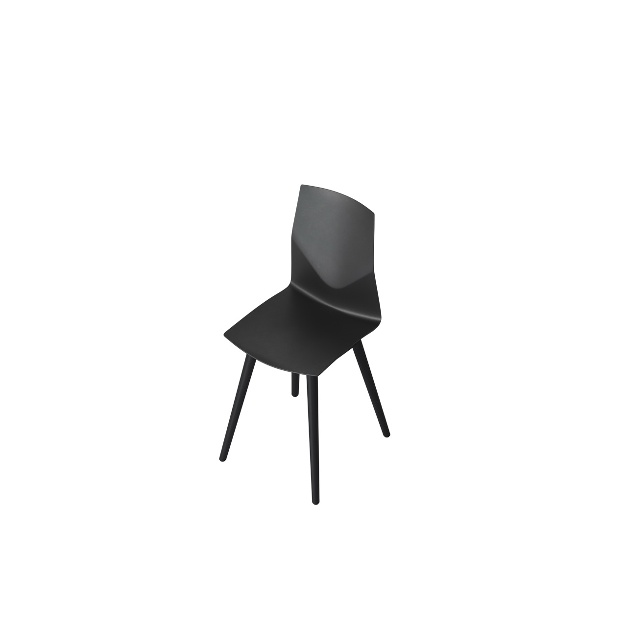 OCEE&FOUR – Chairs – FourCast 2 Four – Plastic shell - Black oak frame - Packshot Image 5 Large