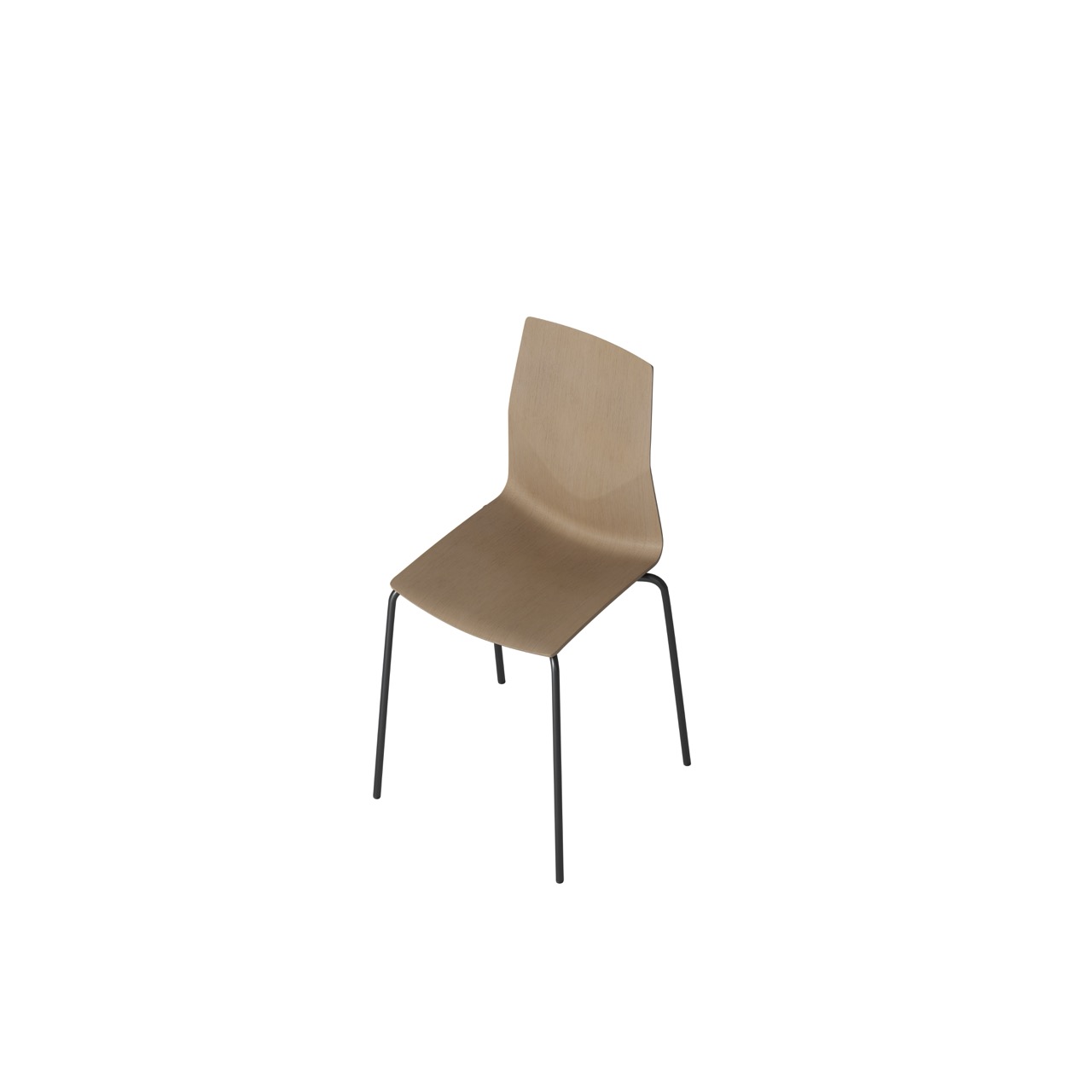 OCEE&FOUR – Chairs – FourCast 2 Four – Veneer shell - Packshot Image 4 Large