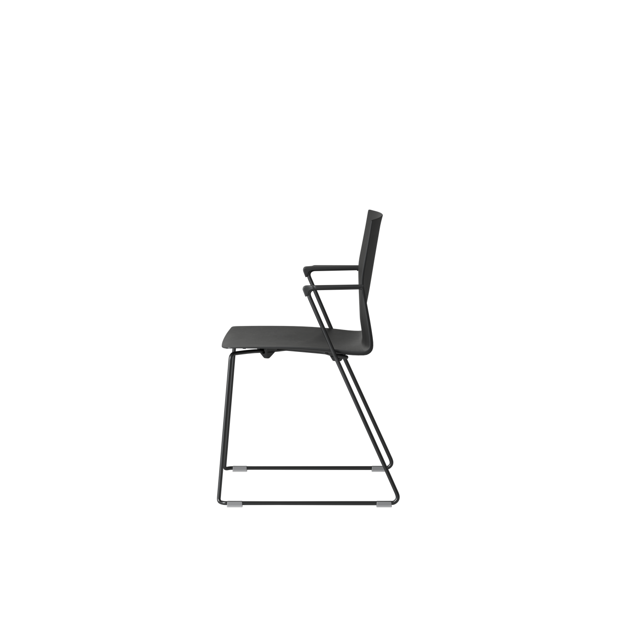 OCEE&FOUR – Chairs – FourCast 2 Line – Plastic shell - Armrest - Skid Frame - Packshot Image 3 Large