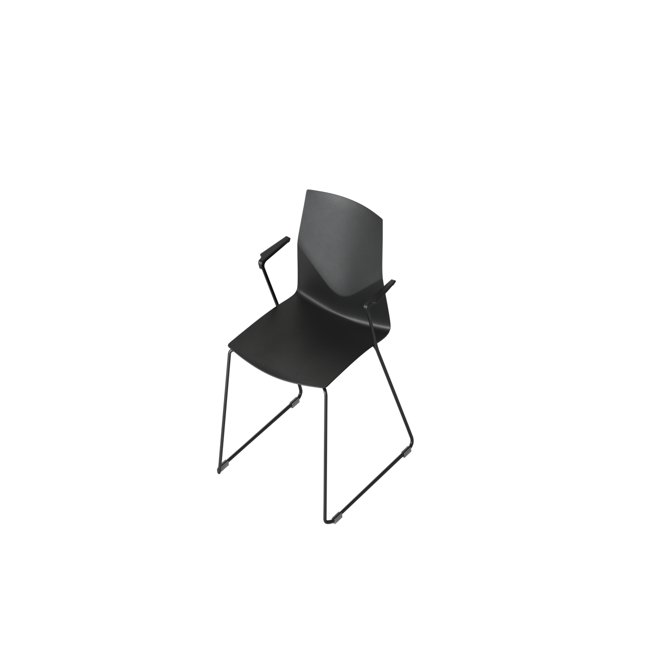 OCEE&FOUR – Chairs – FourCast 2 Line – Plastic shell - Armrest - Skid Frame - Packshot Image 4 Large