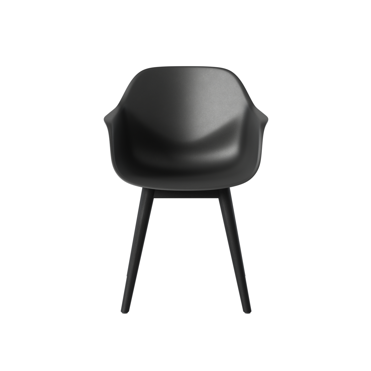 OCEE&FOUR – Chairs – FourMe 44 – Plastic shell - Black Oak Frame - Packshot Image 4 Large