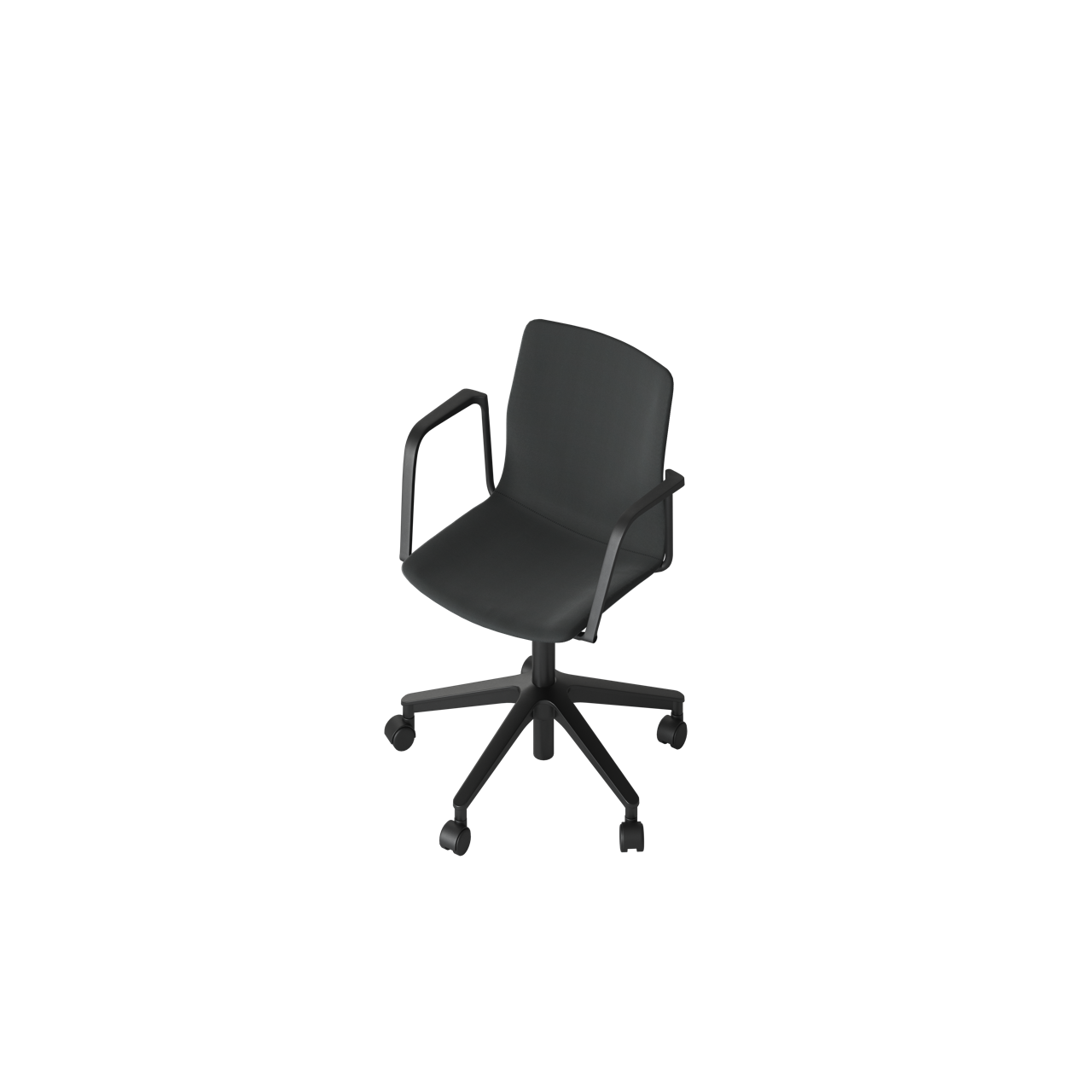 OCEE&FOUR – Chairs – FourSure 66 – Fully Upholstered - Castors - Gas Lift - Free Float - Loop Armrest - Packshot Image 4 Large