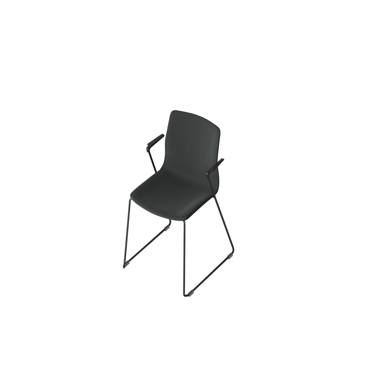 OCEE&FOUR – Chairs – FourSure 88 – Plastic shell - Fully Upholstered - Armrest - Skid frame - Packshot Image 4 Large