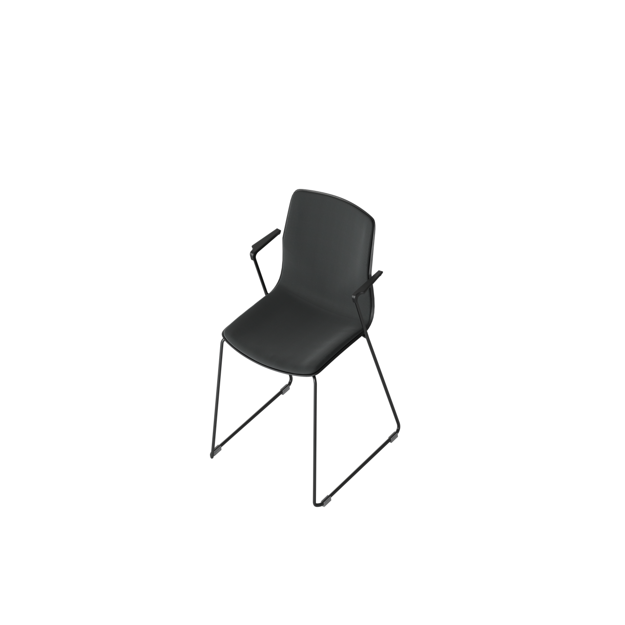 OCEE&FOUR – Chairs – FourSure 88 – Plastic shell - Inner Upholstery - Armrest - Skid frame - Packshot Image 4 Large
