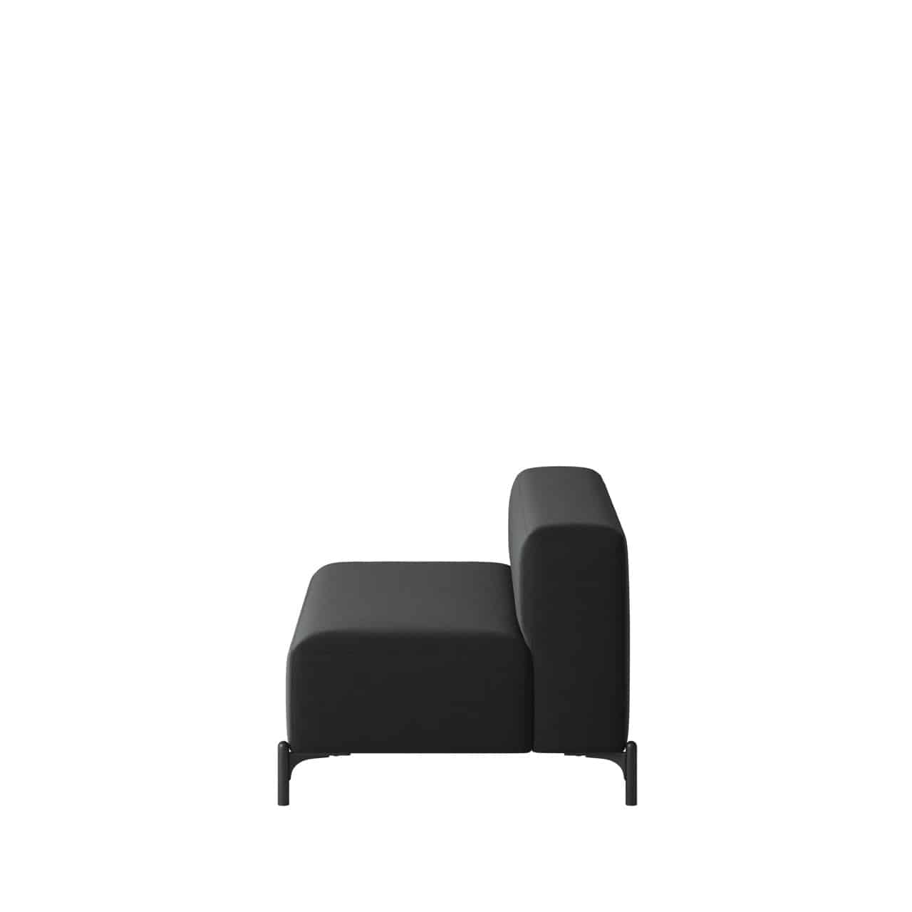 OCEE&FOUR – Soft Seating – FourPeople Modules – 2 Seater - Low Back - End Module - Packshot Image 3 Large