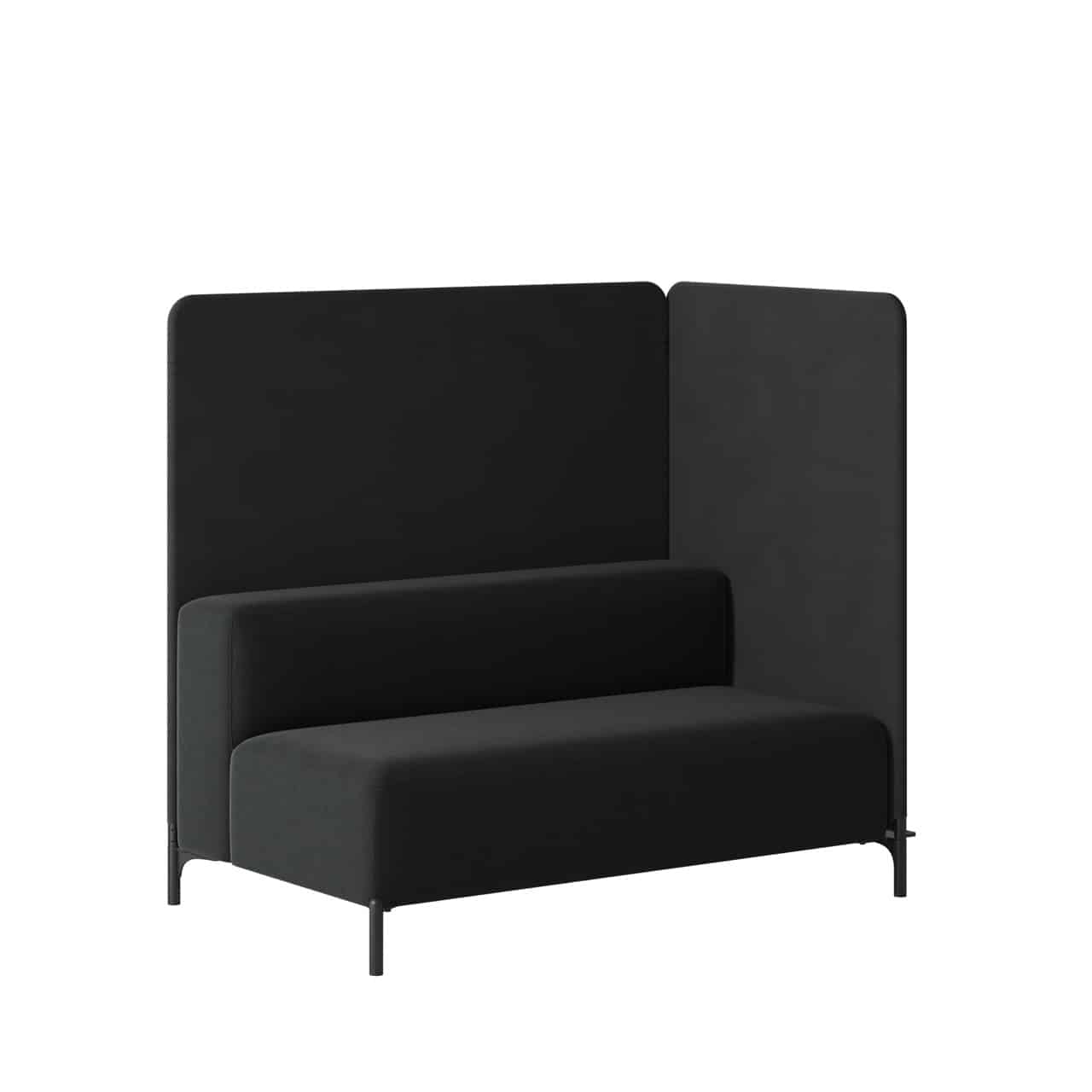 OCEE&FOUR – Soft Seating – FourPeople Modules – 2 Seater - Low Back - Start Module - Back Panel & Side Panel H1370 - Packshot Image 2 Large