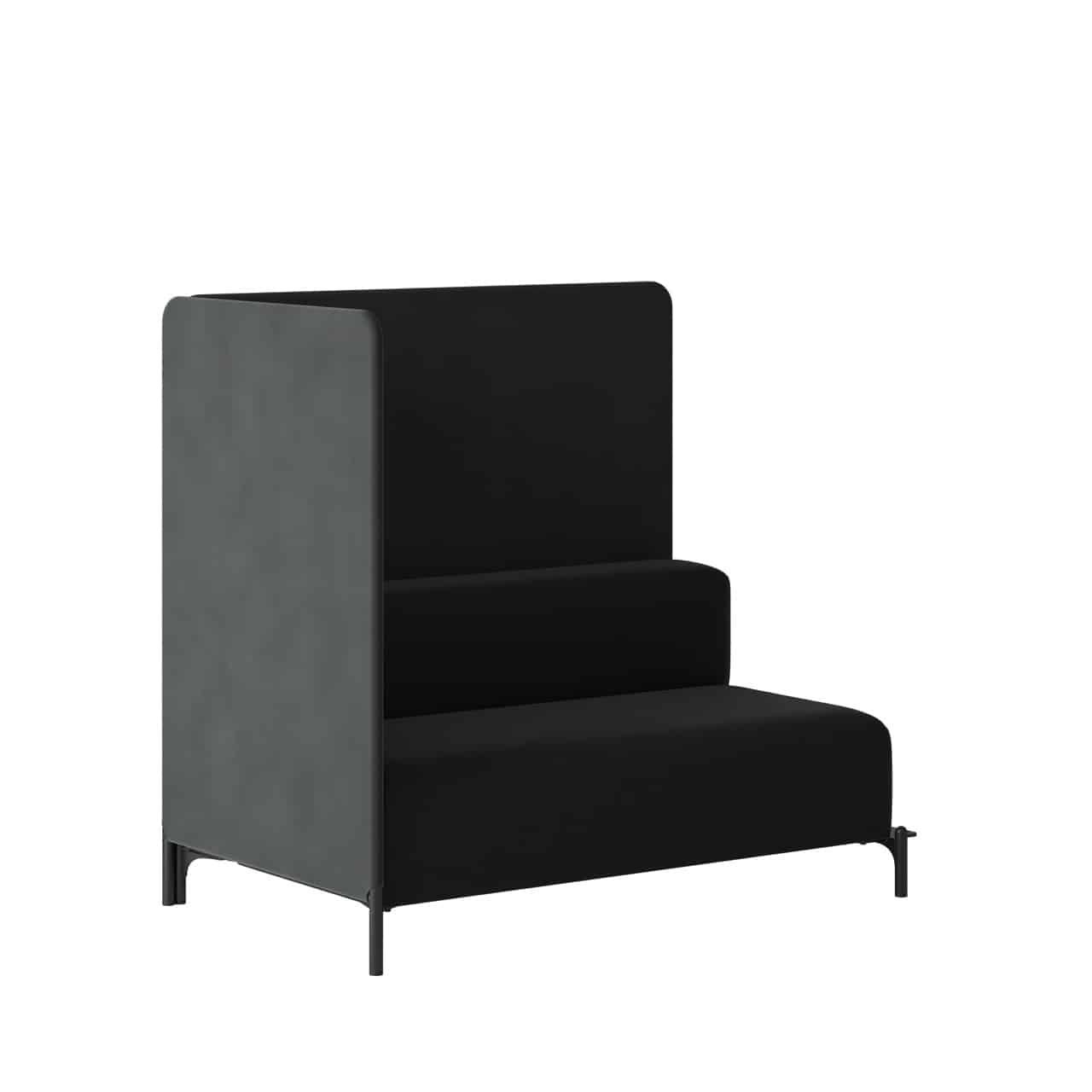 OCEE&FOUR – Soft Seating – FourPeople Modules – 2 Seater - Low Back - Start Module - Back Panel & Side Panel H1370 - Packshot Image 6 Large