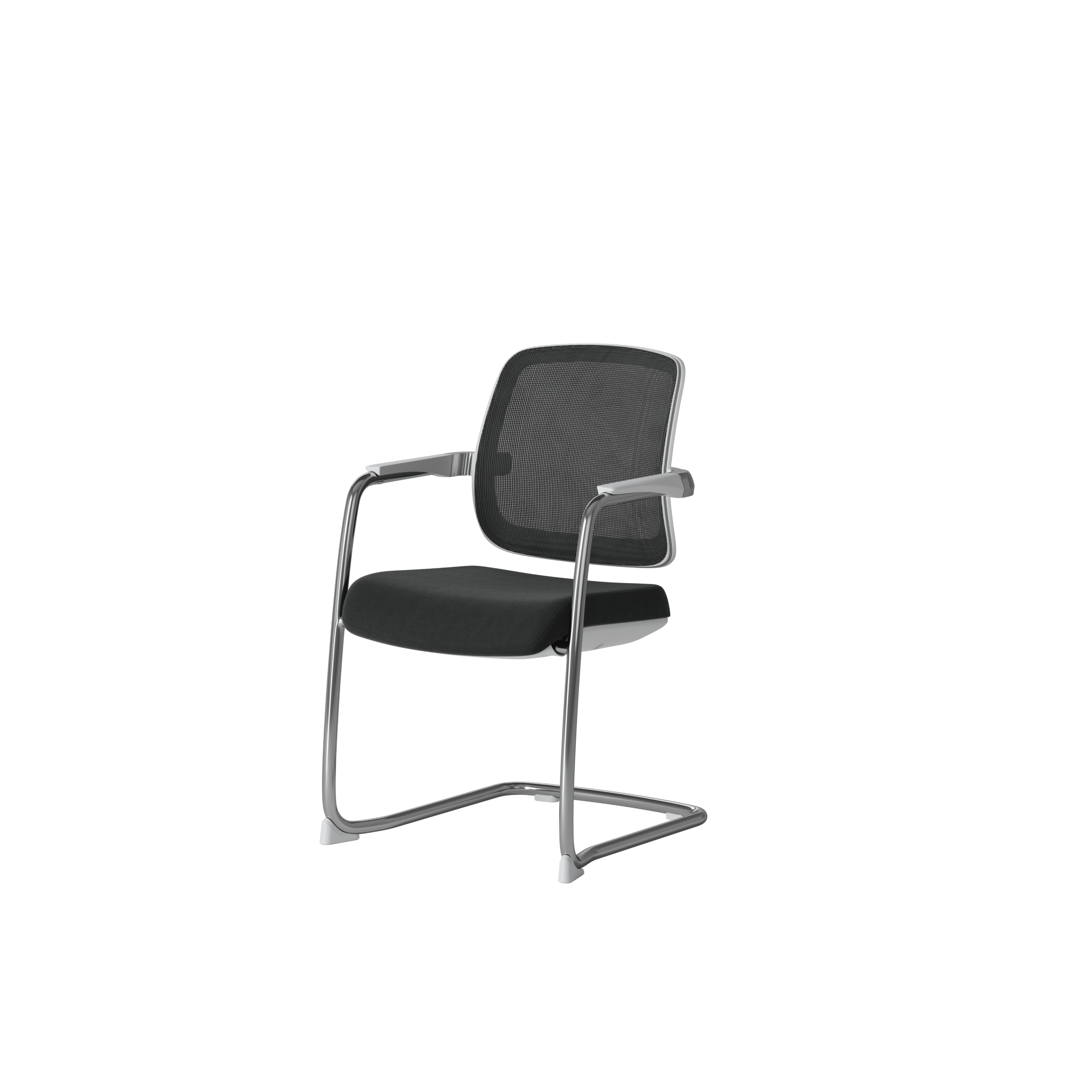 Ocee Design - abm3w - Mesh white cantilever chair 2