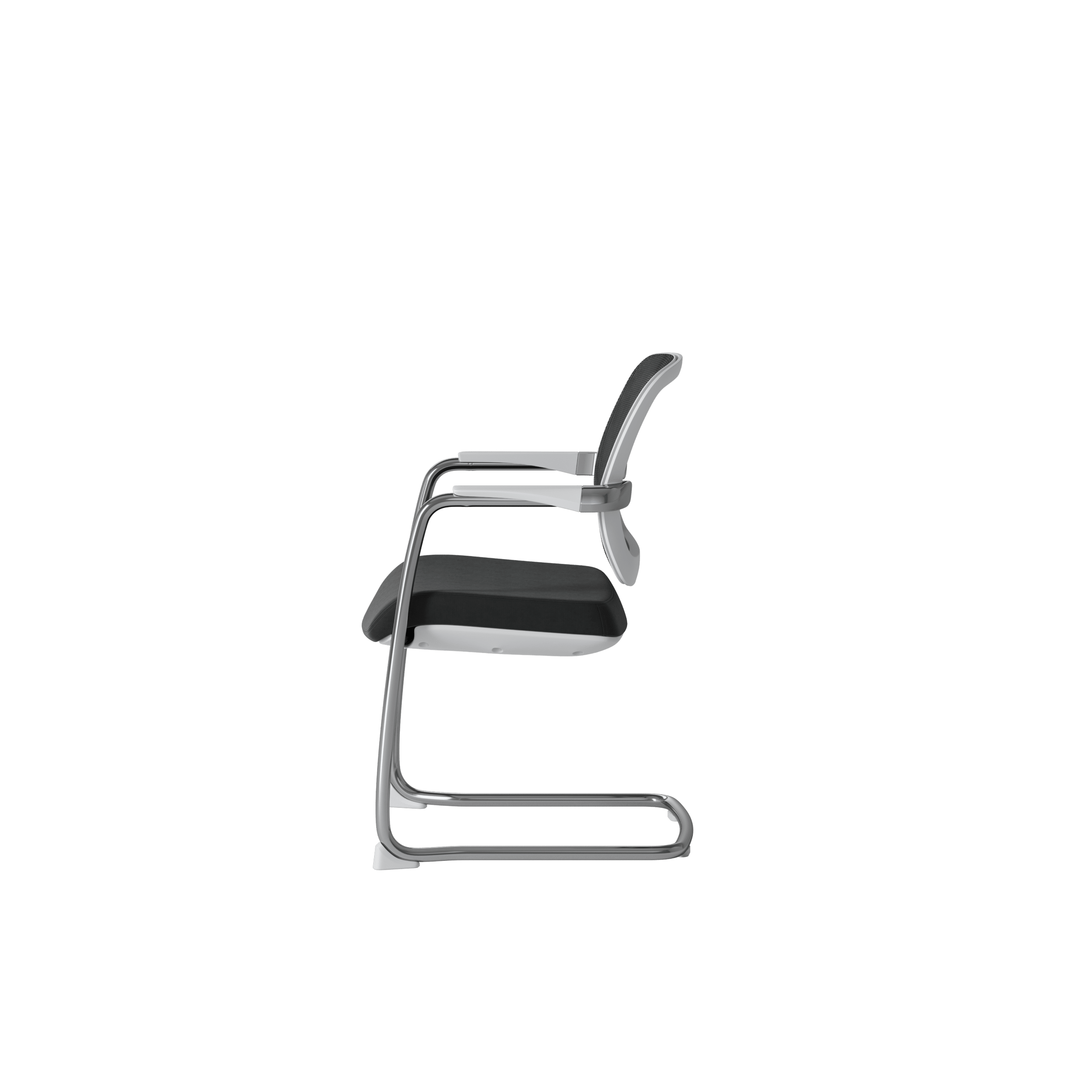 Ocee Design - abm3w - Mesh white cantilever chair 3