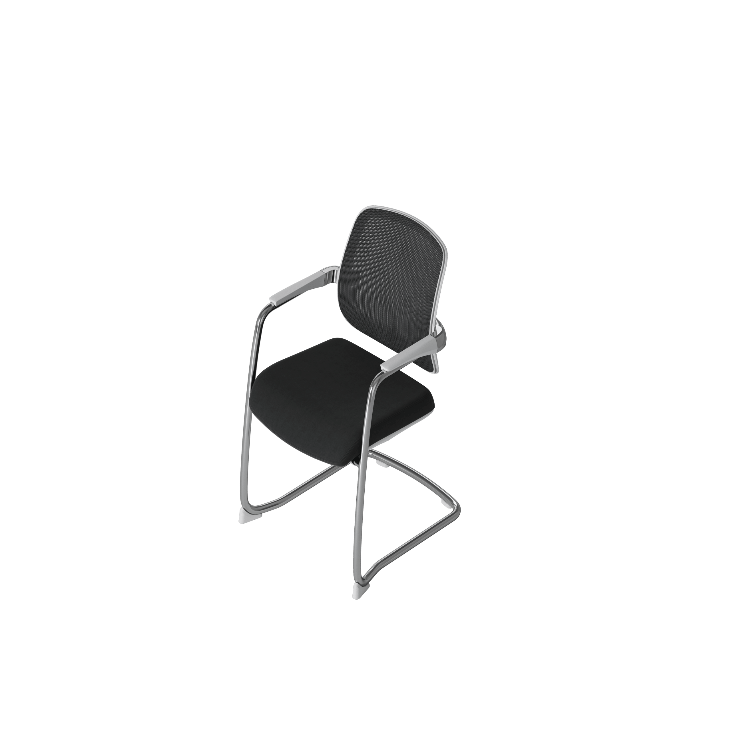 Ocee Design - abm3w - Mesh white cantilever chair 5