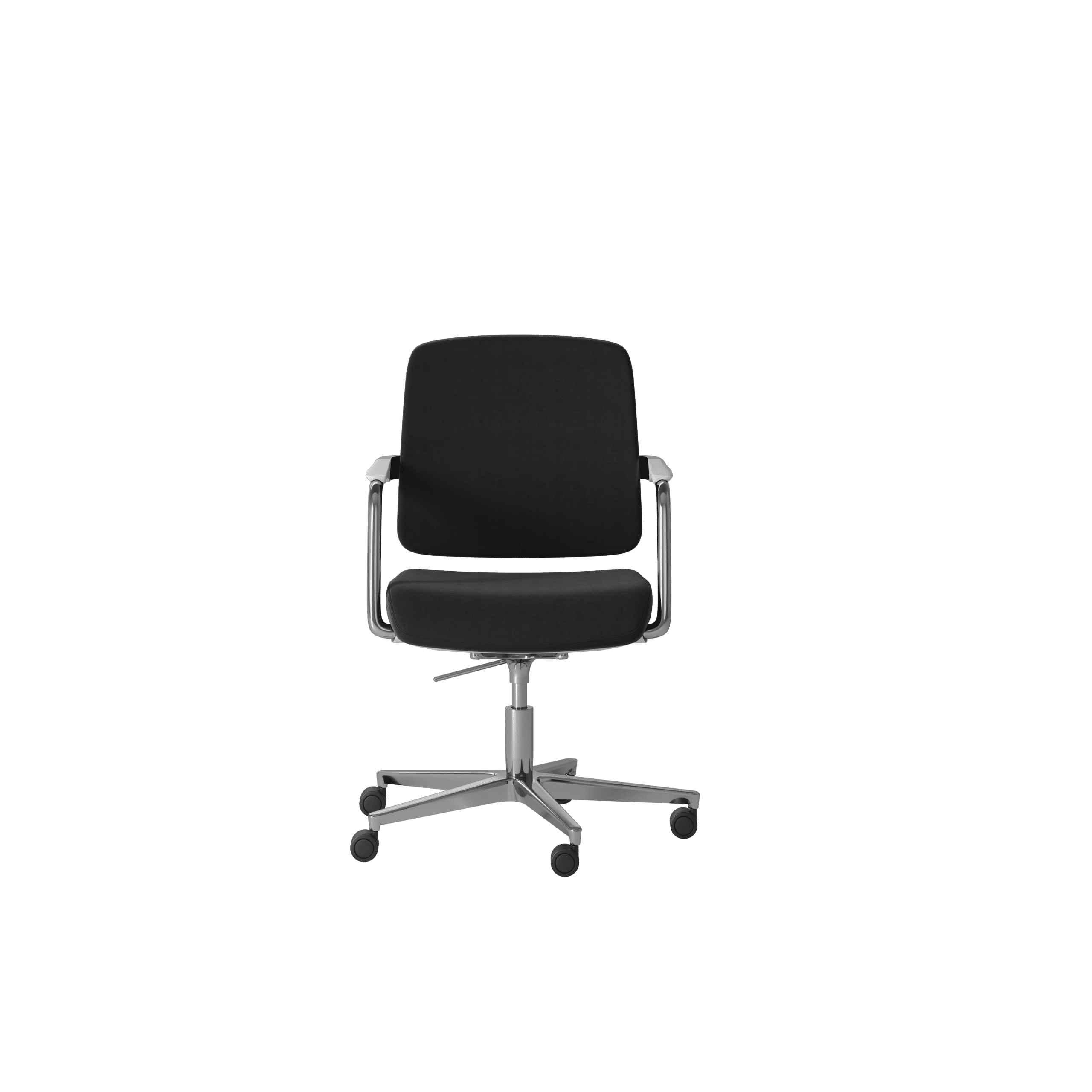 OCEE DESIGN - abup5w - Upholstered white 5 star base with castors chair 1