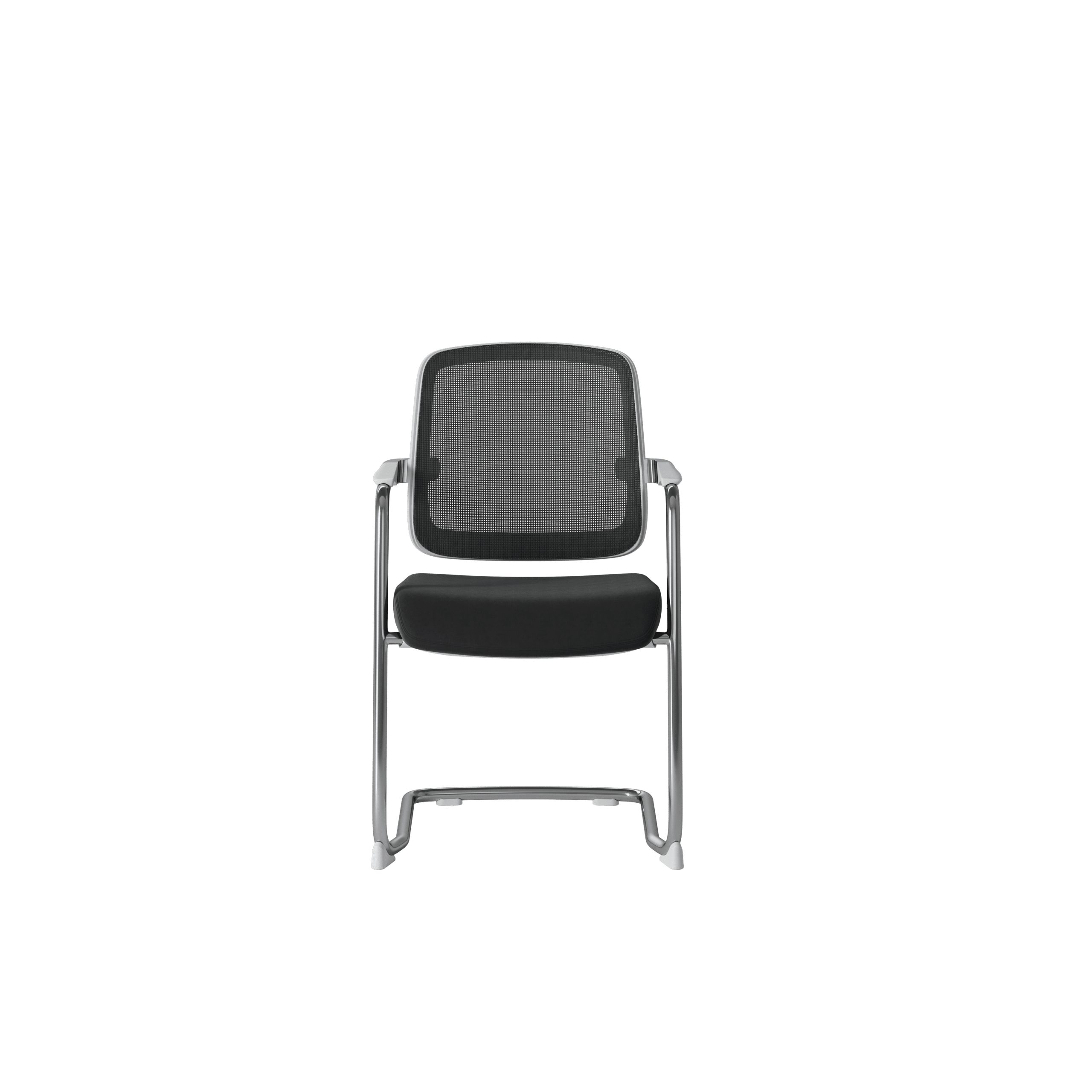 Ocee Design - abm3w - Mesh white cantilever chair 1