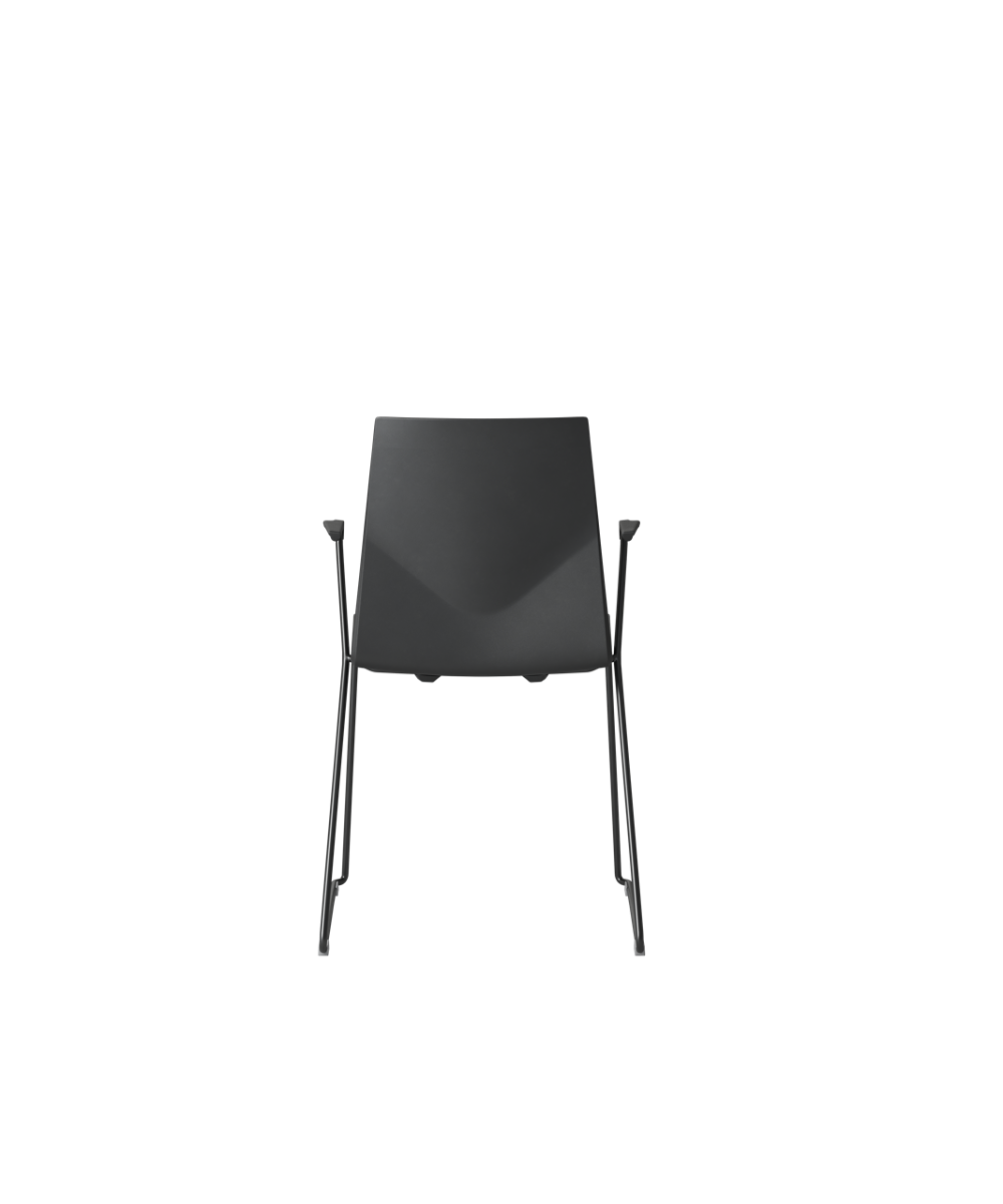 OCEE&FOUR – Chairs – FourCast 2 Line – Plastic shell - Armrest - Skid Frame - Packshot Image 2 Large