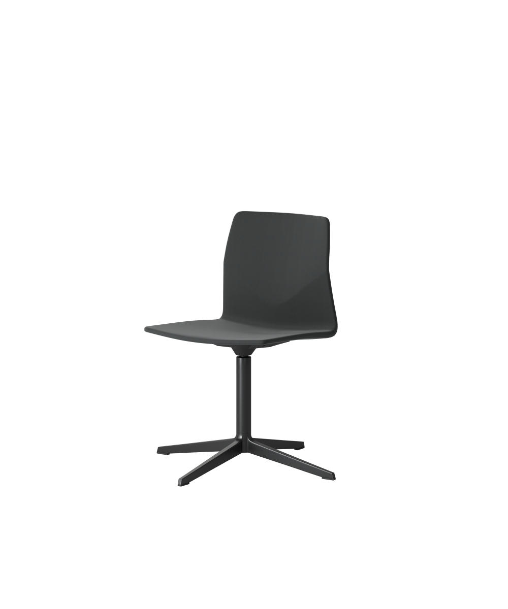 OCEE&FOUR – Chairs – FourCast 2 Lounge – Plastic shell - Fully Upholstered - 4-star Base - Return - Packshot Image 1