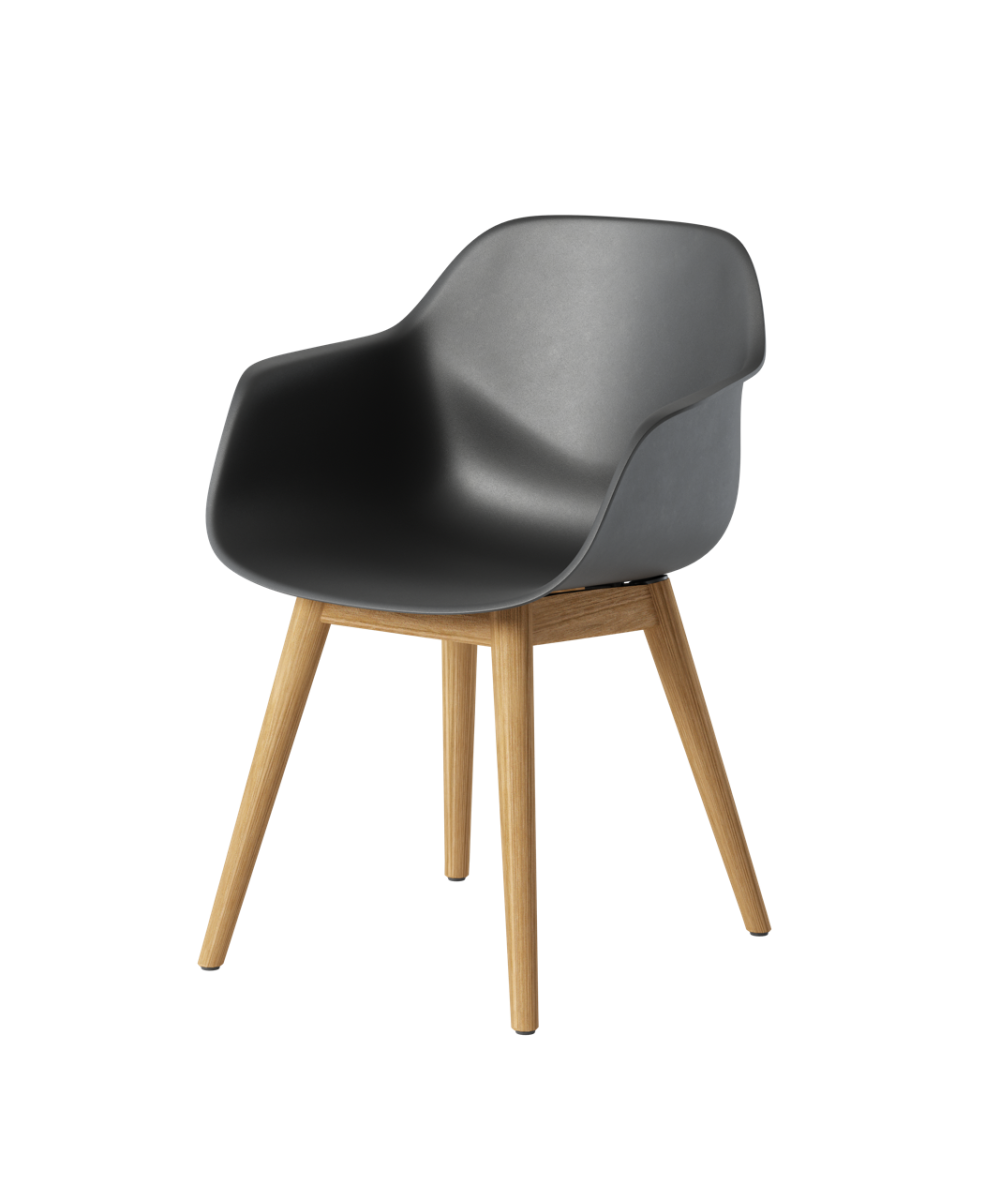 OCEE&FOUR – Chairs – FourMe 44 – Plastic shell - Oak Frame - Packshot Image 2 Large