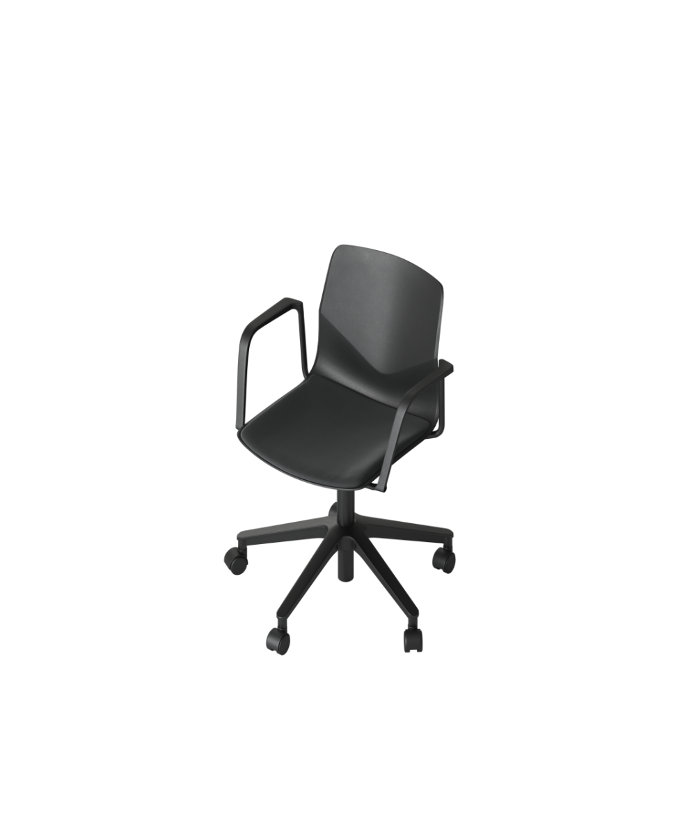 OCEE&FOUR – Chairs – FourSure 66 – Seat Pad - Castors - Gas Lift - Free Float - Loop Armrest - Packshot Image 4 Large