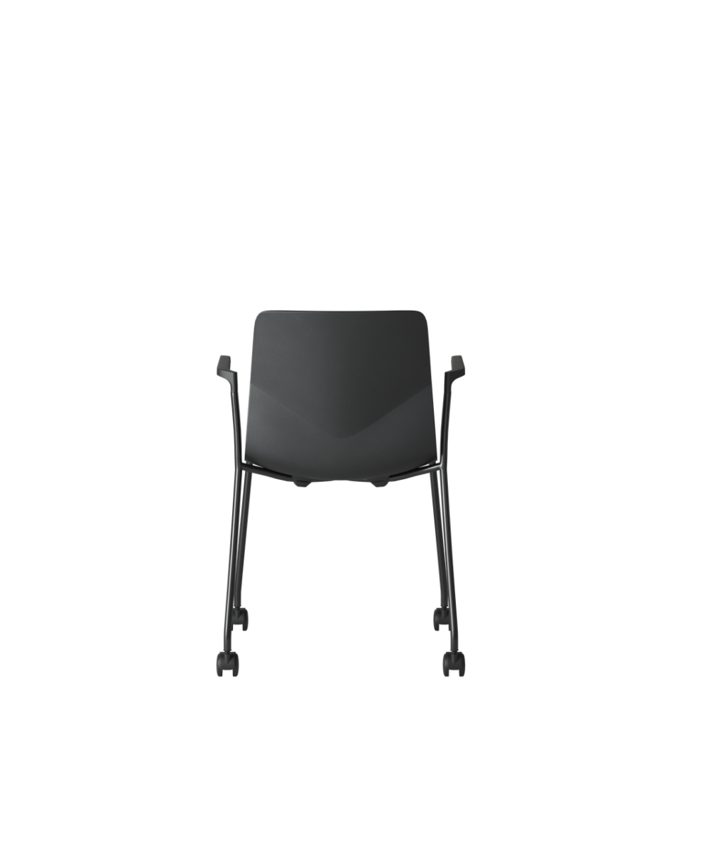 OCEE&FOUR – Chairs – FourSure 77 – Plastic shell - Armrest - Castors - Packshot Image 4 Large