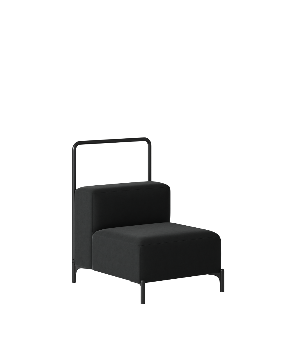 OCEE&FOUR – Soft Seating – FourPeople Stand Alone – 1 Seater - Low Back - Back Panel H1020 - Packshot Image 3