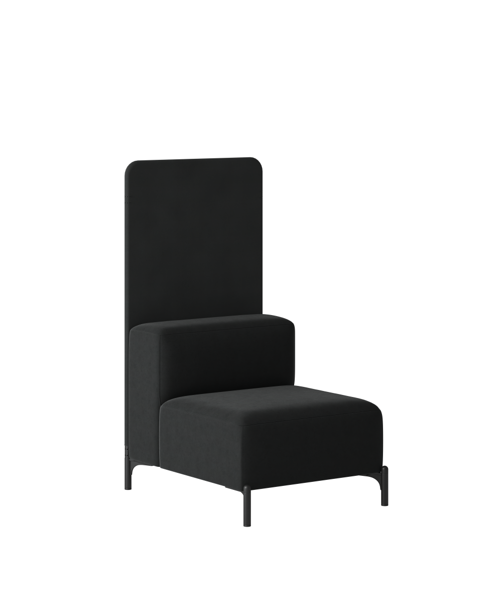 OCEE&FOUR – Soft Seating – FourPeople Stand Alone – 1 Seater - Low Back - Back Panel H1370 - Packshot Image 2