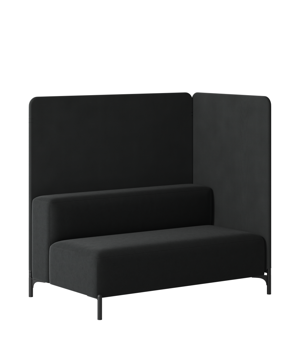 OCEE&FOUR – Soft Seating – FourPeople Stand Alone – 2 Seater - Low Back - Back Panel & Left Side Panel H1370 - Packshot Image 2
