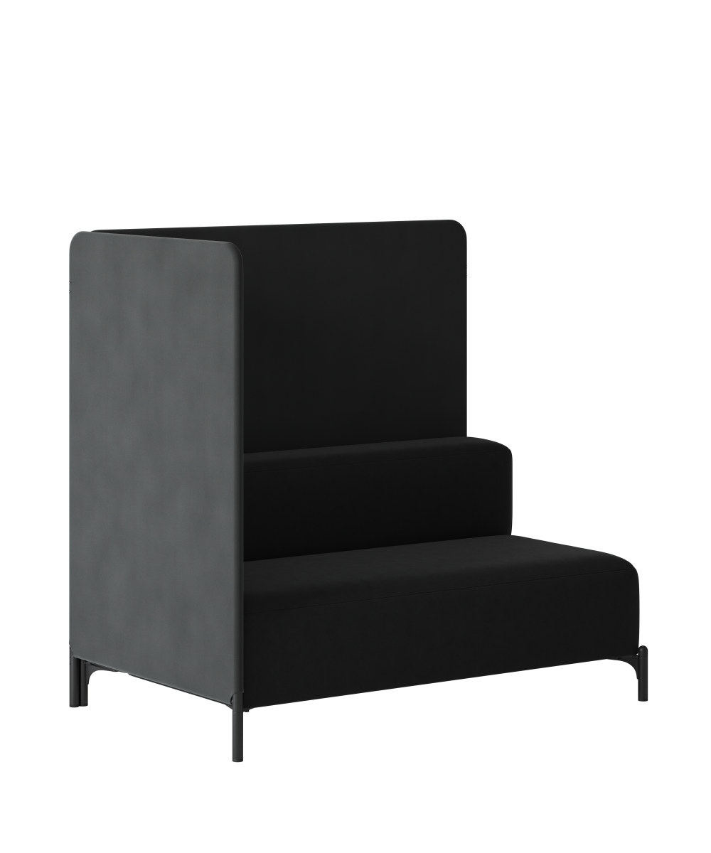 OCEE&FOUR – Soft Seating – FourPeople Stand Alone – 2 Seater - Low Back - Back Panel & Right Side Panel H1370 - Packshot Image 2